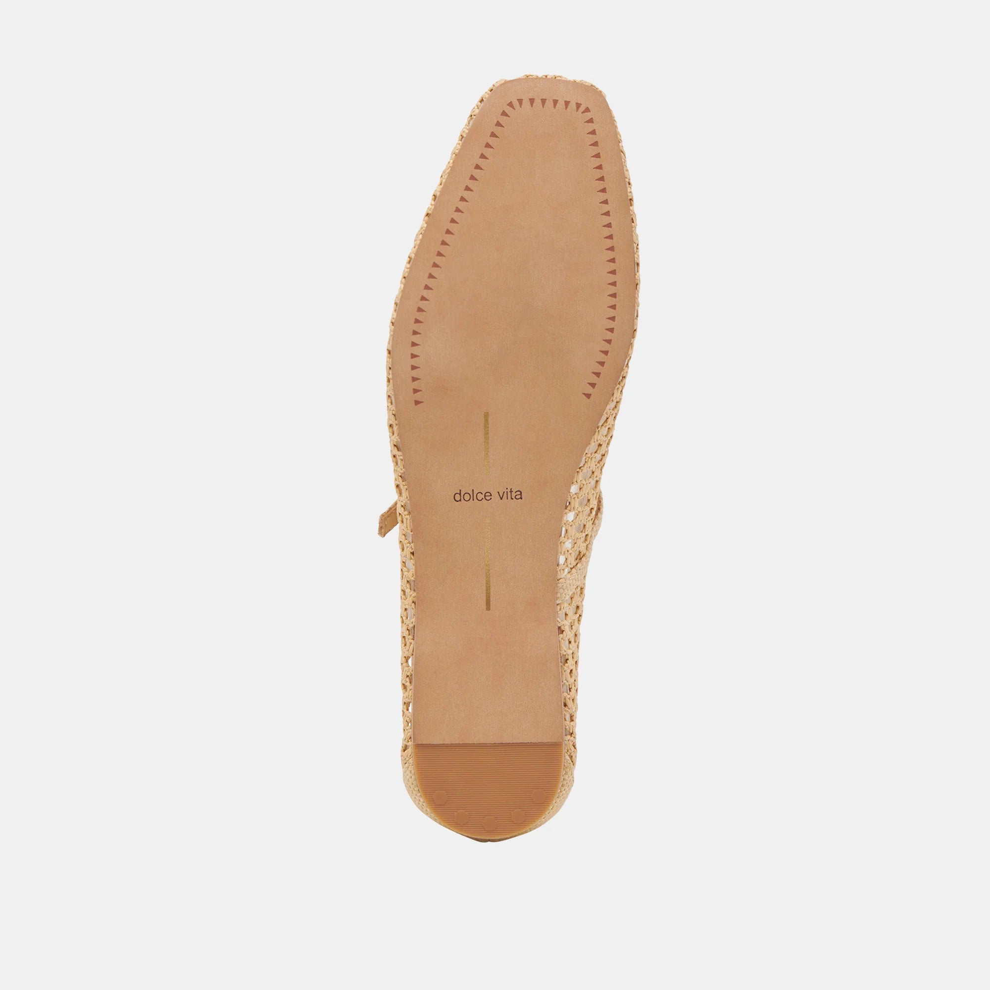 Reyes Ballet Flats in Light Natural Woven Raffia
