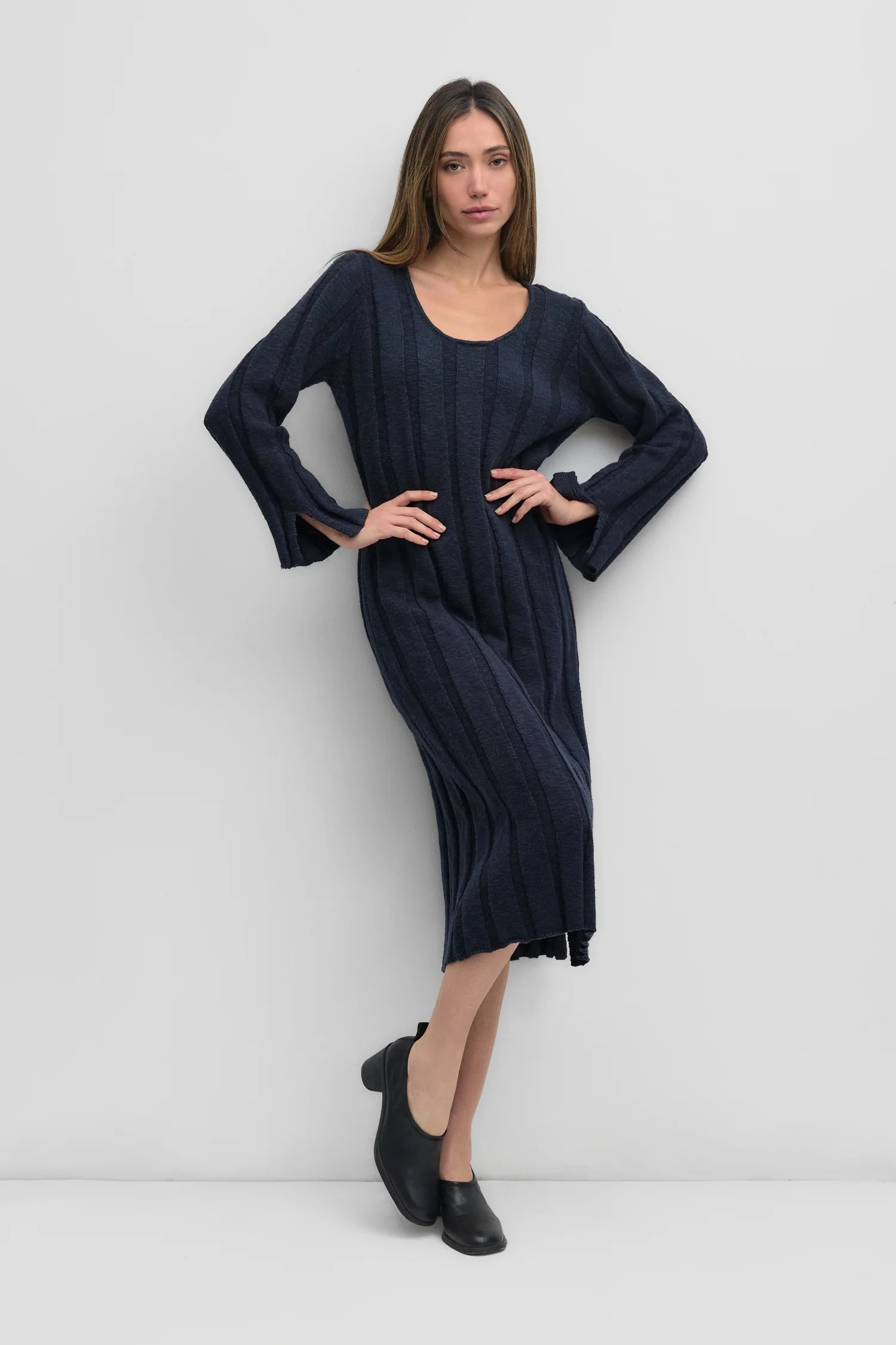 Weighted Textured Knit Dress