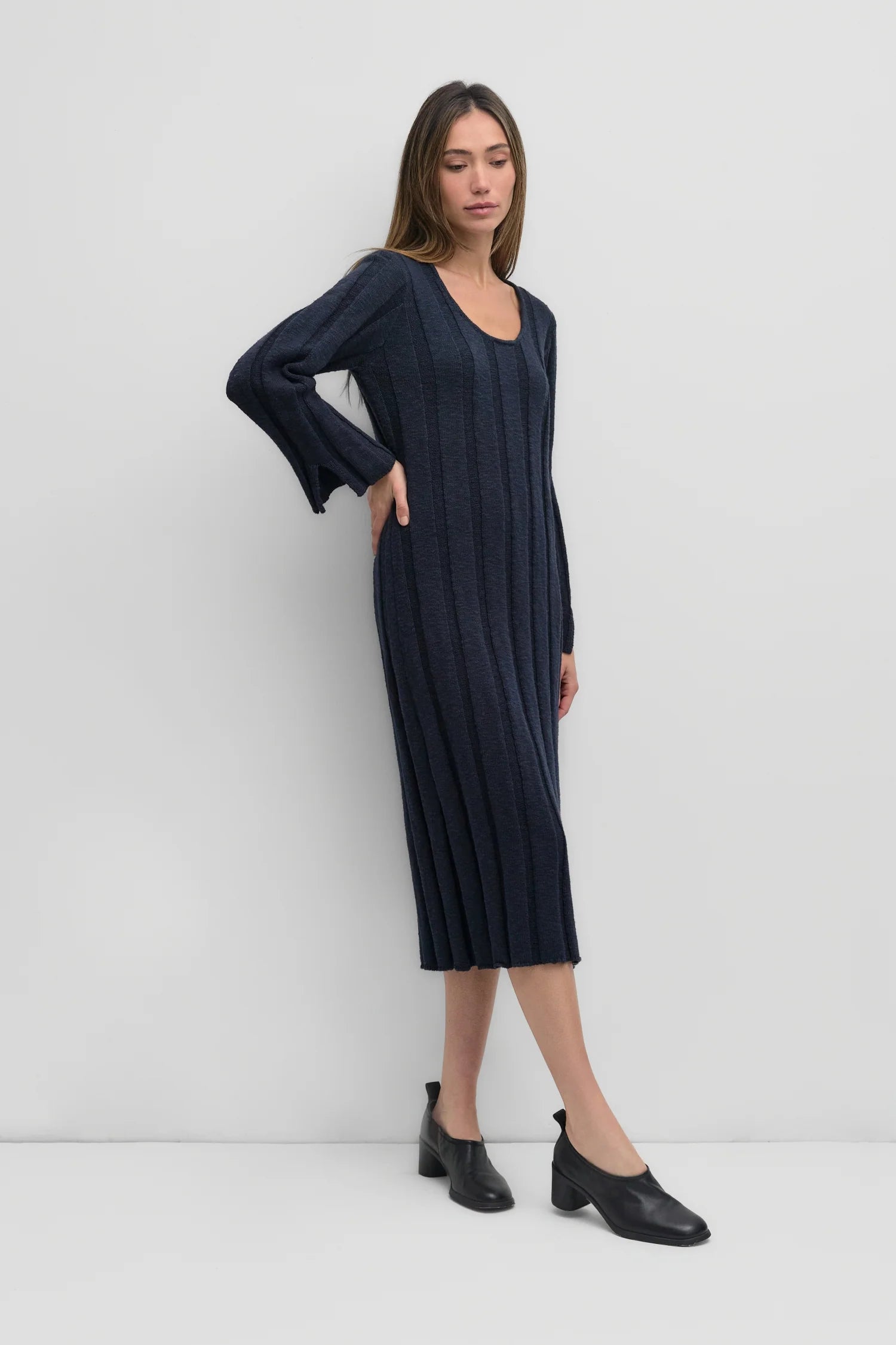 Weighted Textured Knit Dress