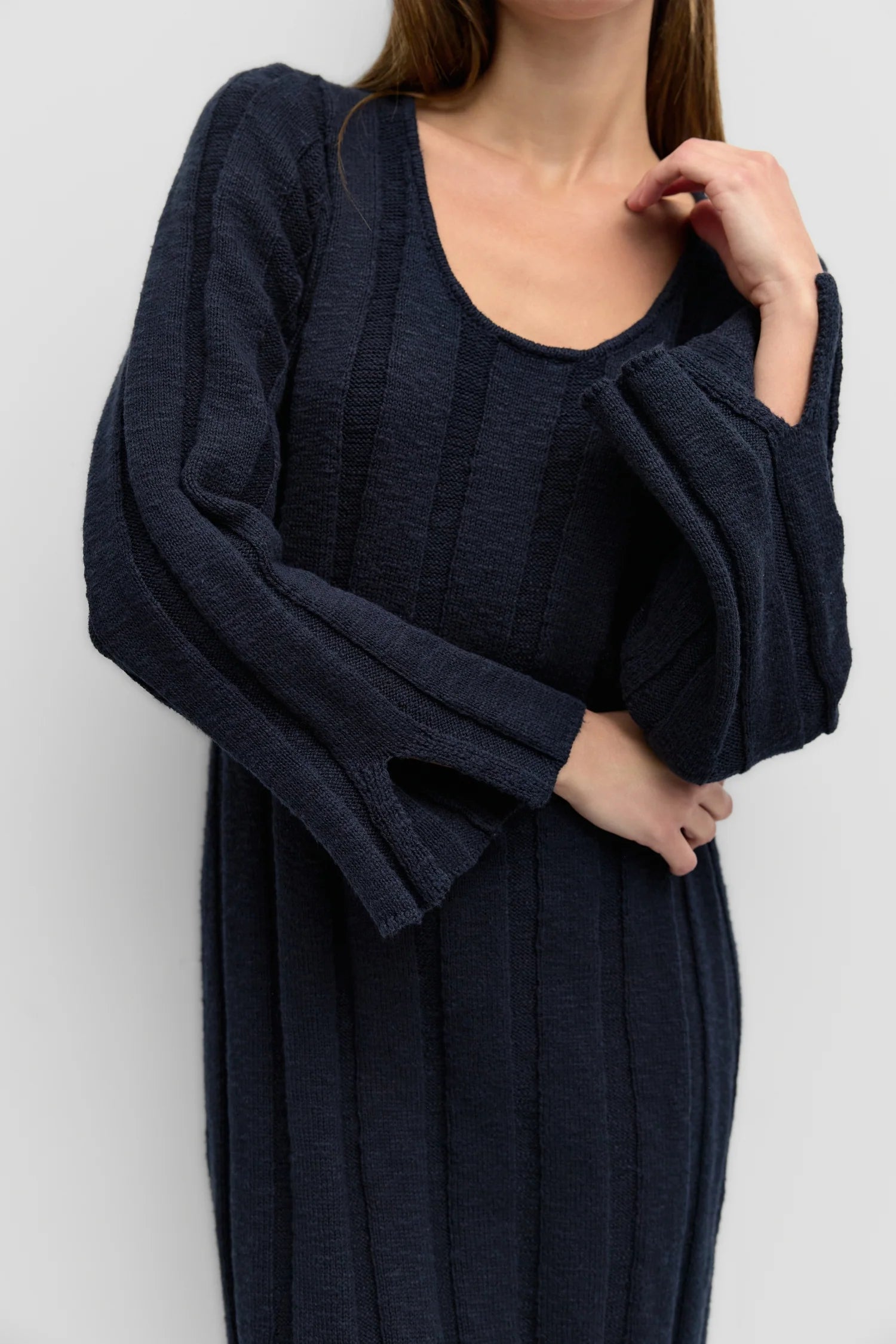 Weighted Textured Knit Dress