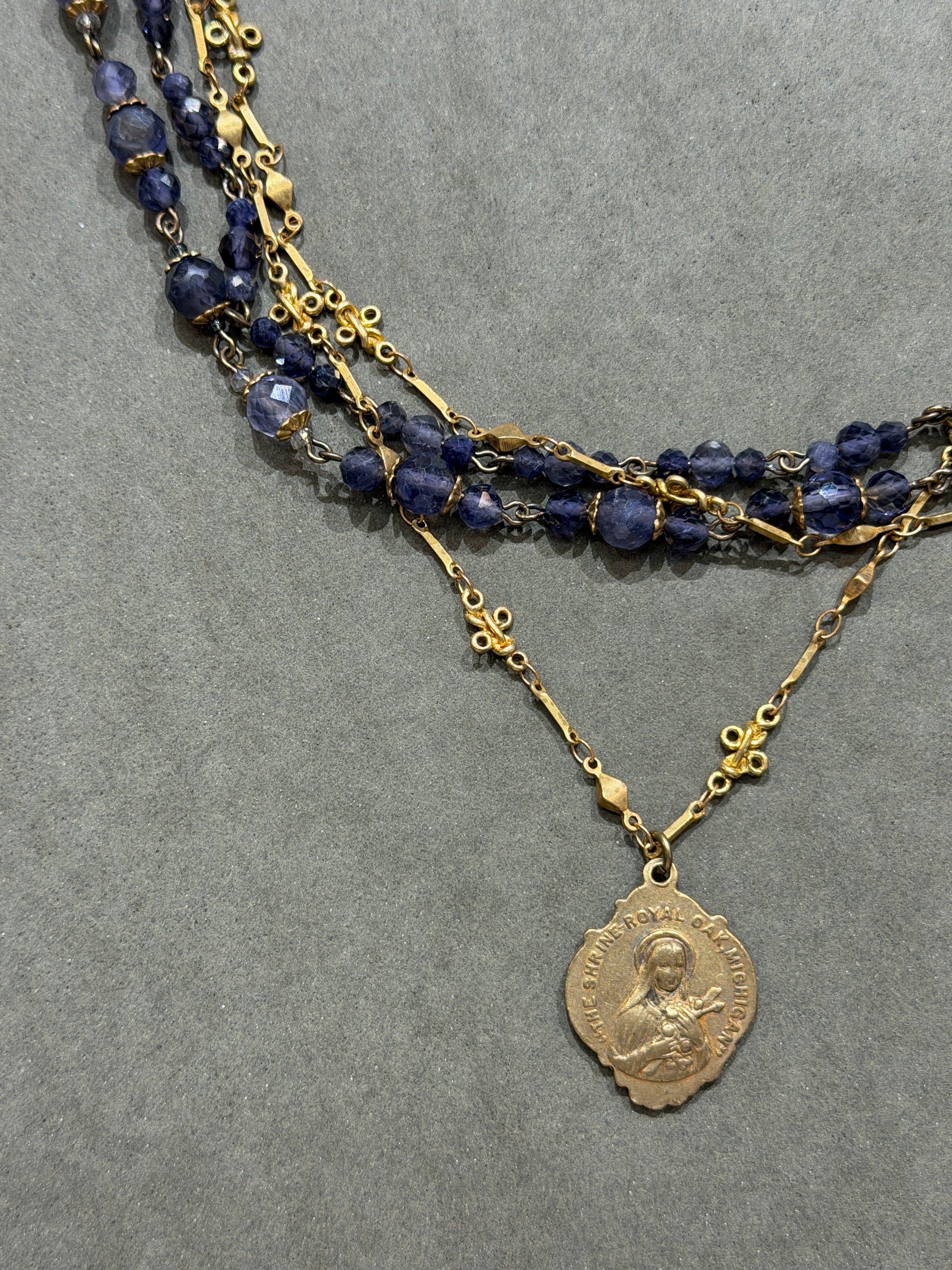 The Amethyst Iolite Layered Necklace