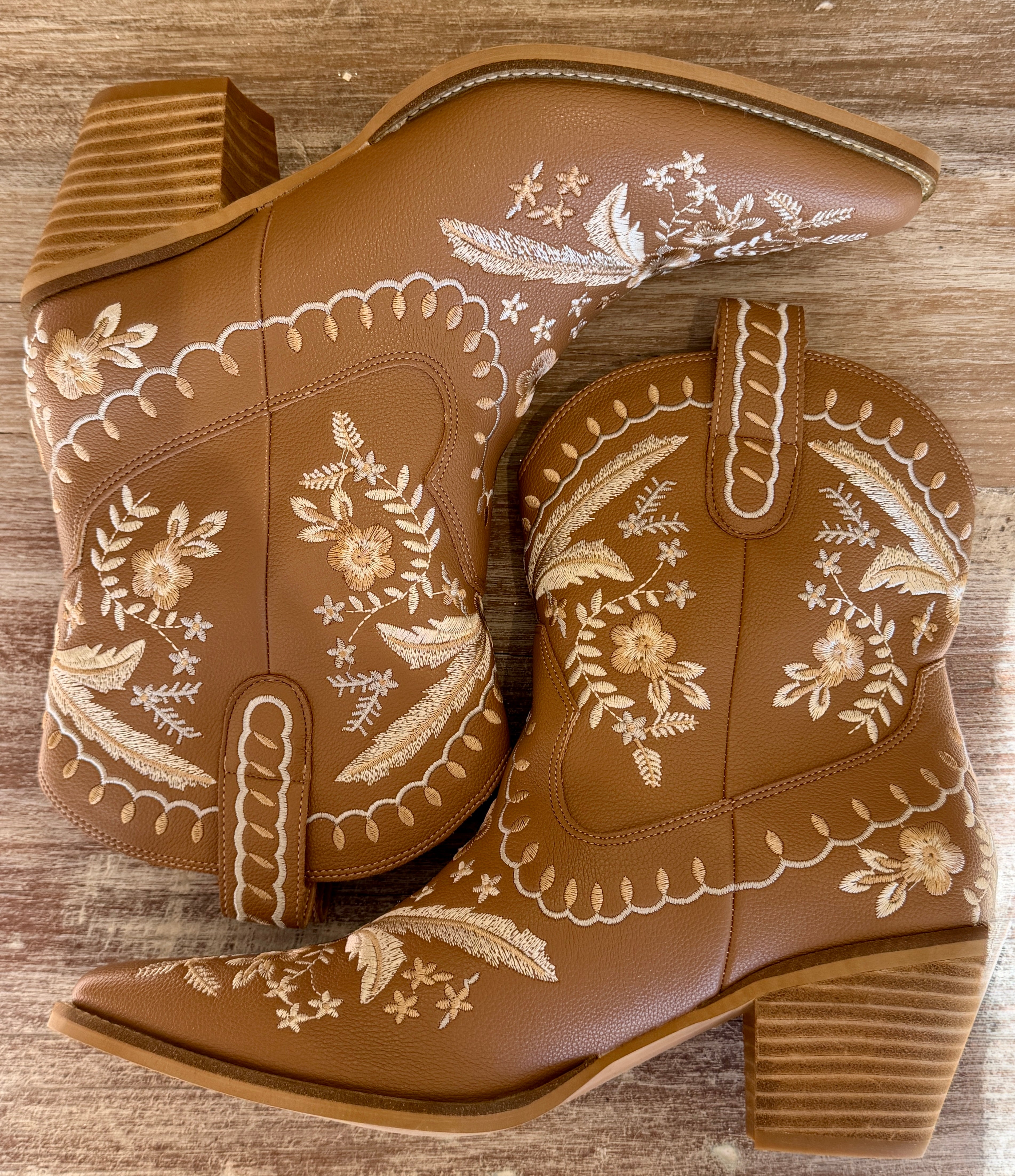 Embroidered Western Ankle Boot