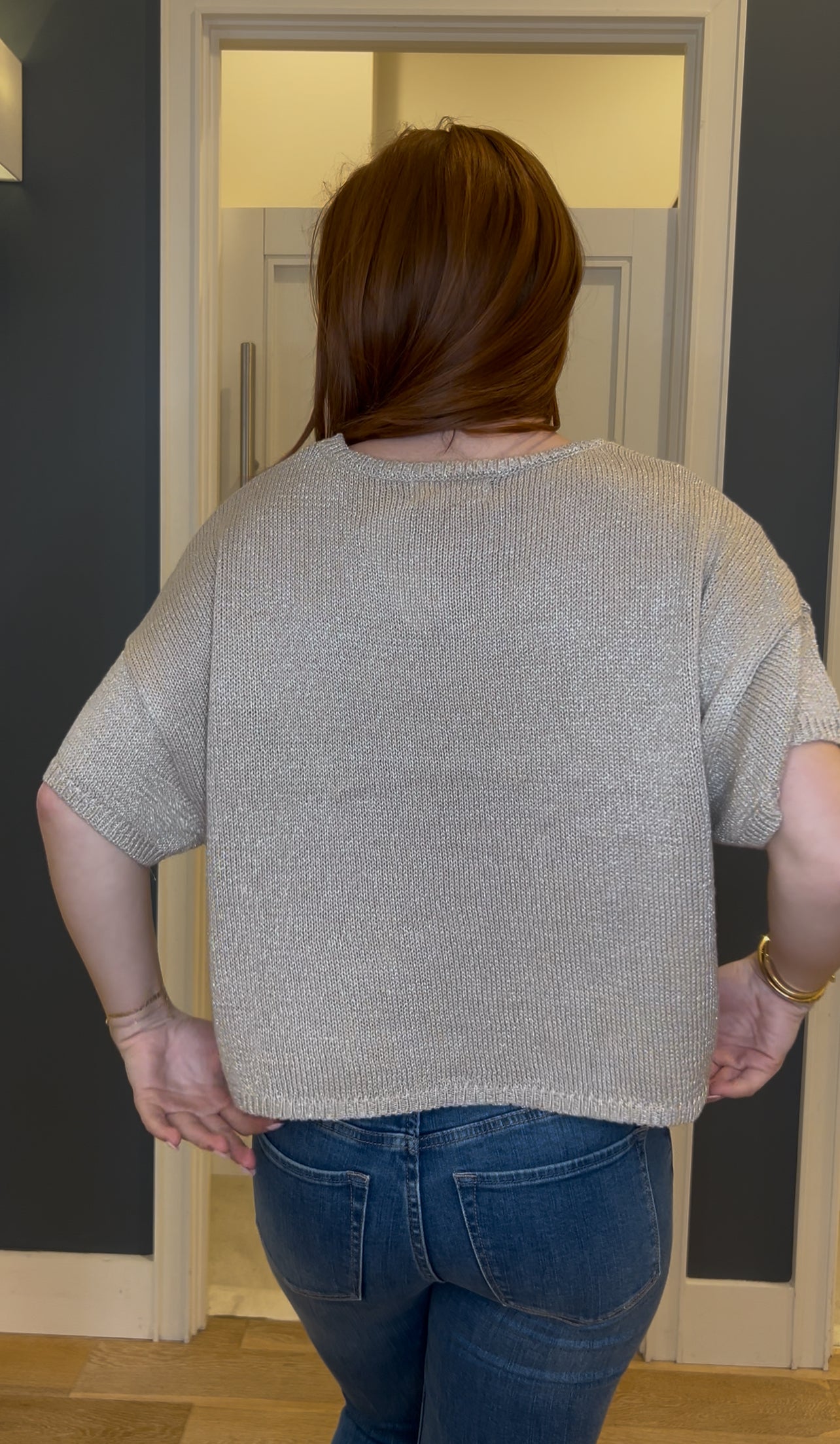 3/4 Sleeve Sparkle Sweater