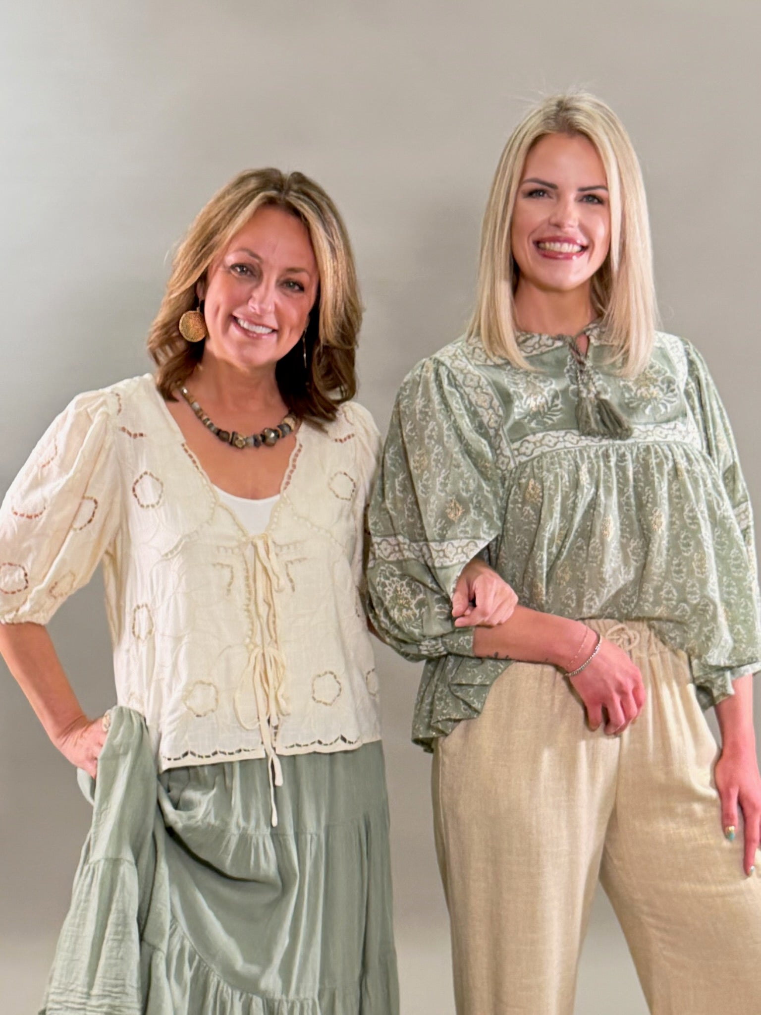 Flower Embroidered Eyelet Topper