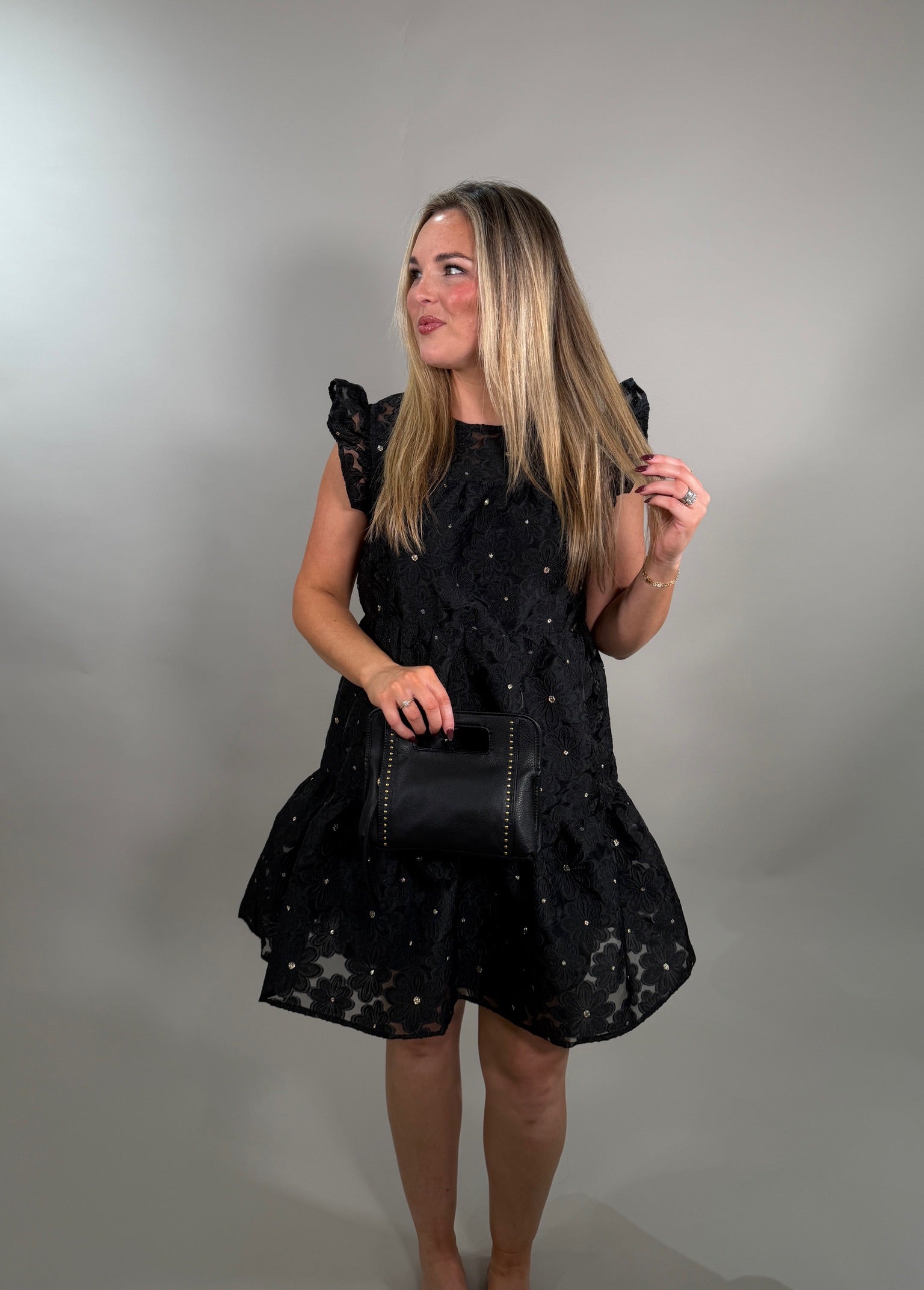 All-Nighter Black Lace Dress