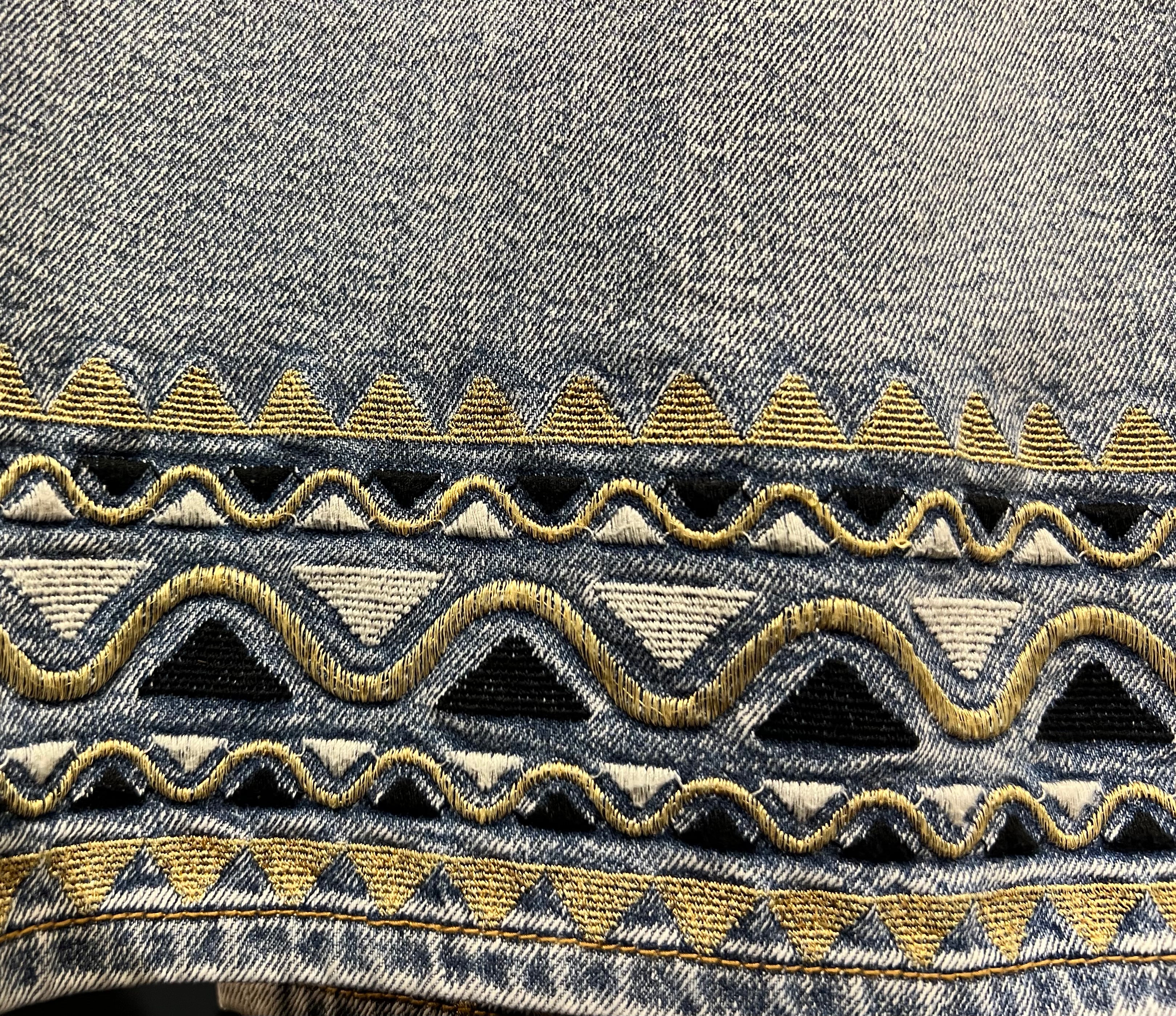 Embroidered Statement Jeans