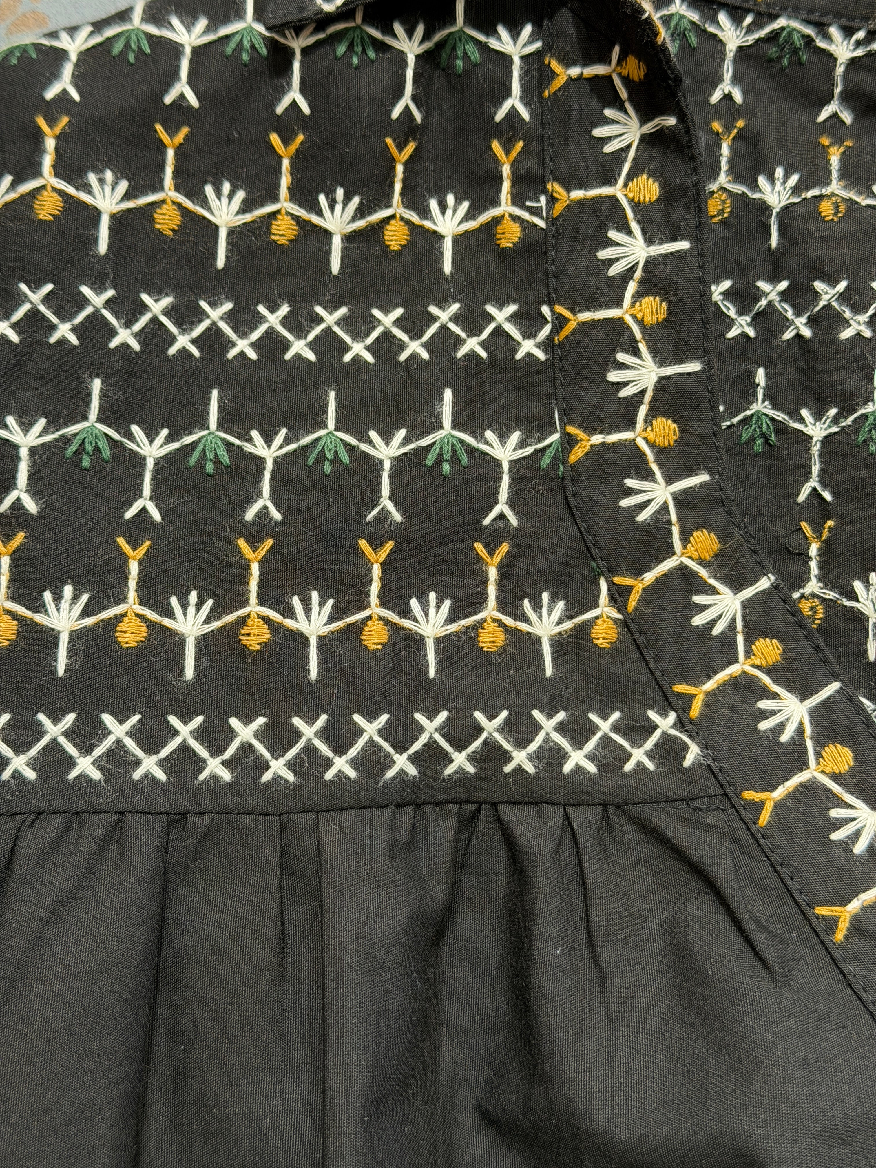 Embroidered Puff-Sleeve Minidress