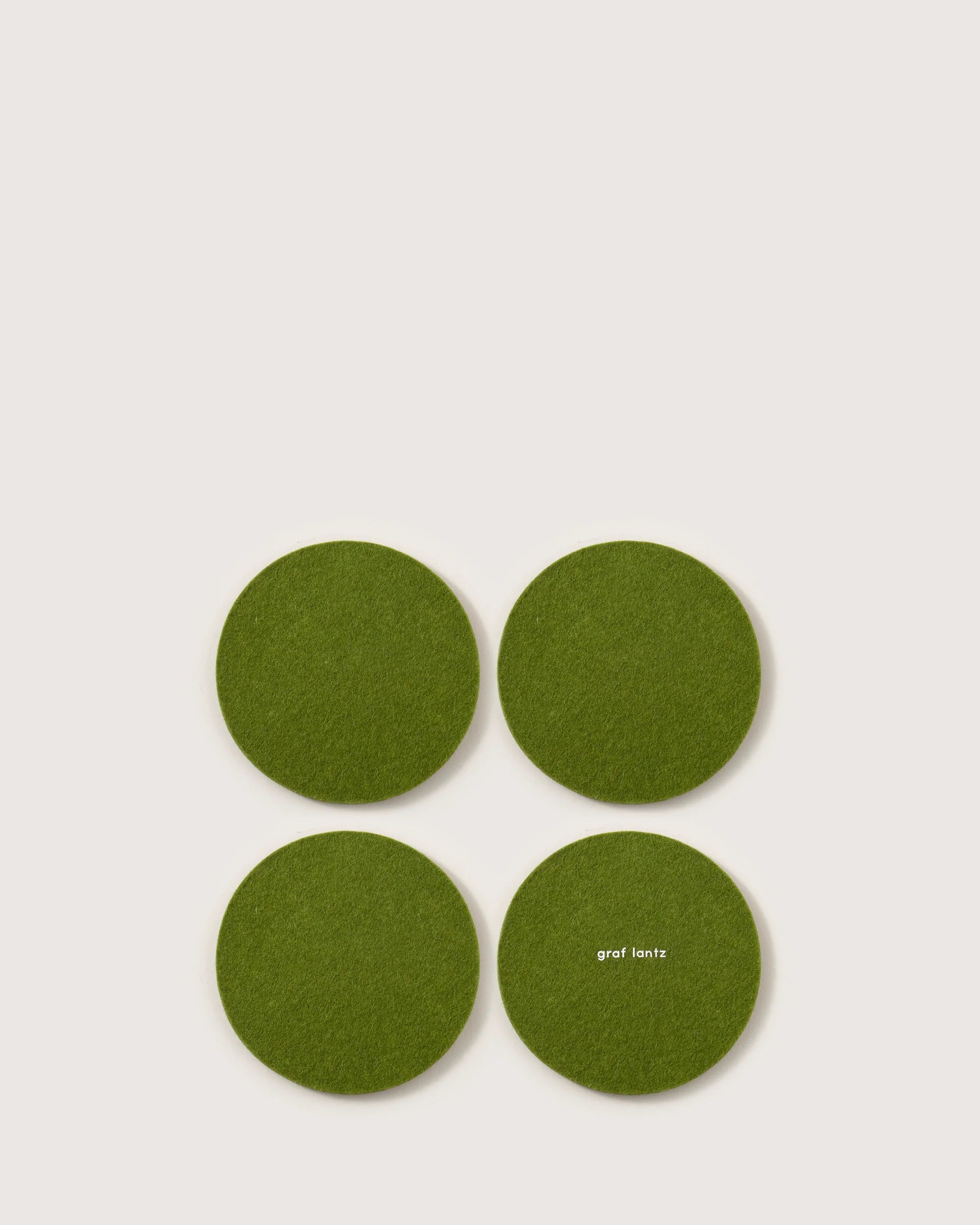 Bierfilzl Merino Wool Round Coaster Solid 4 Pack
