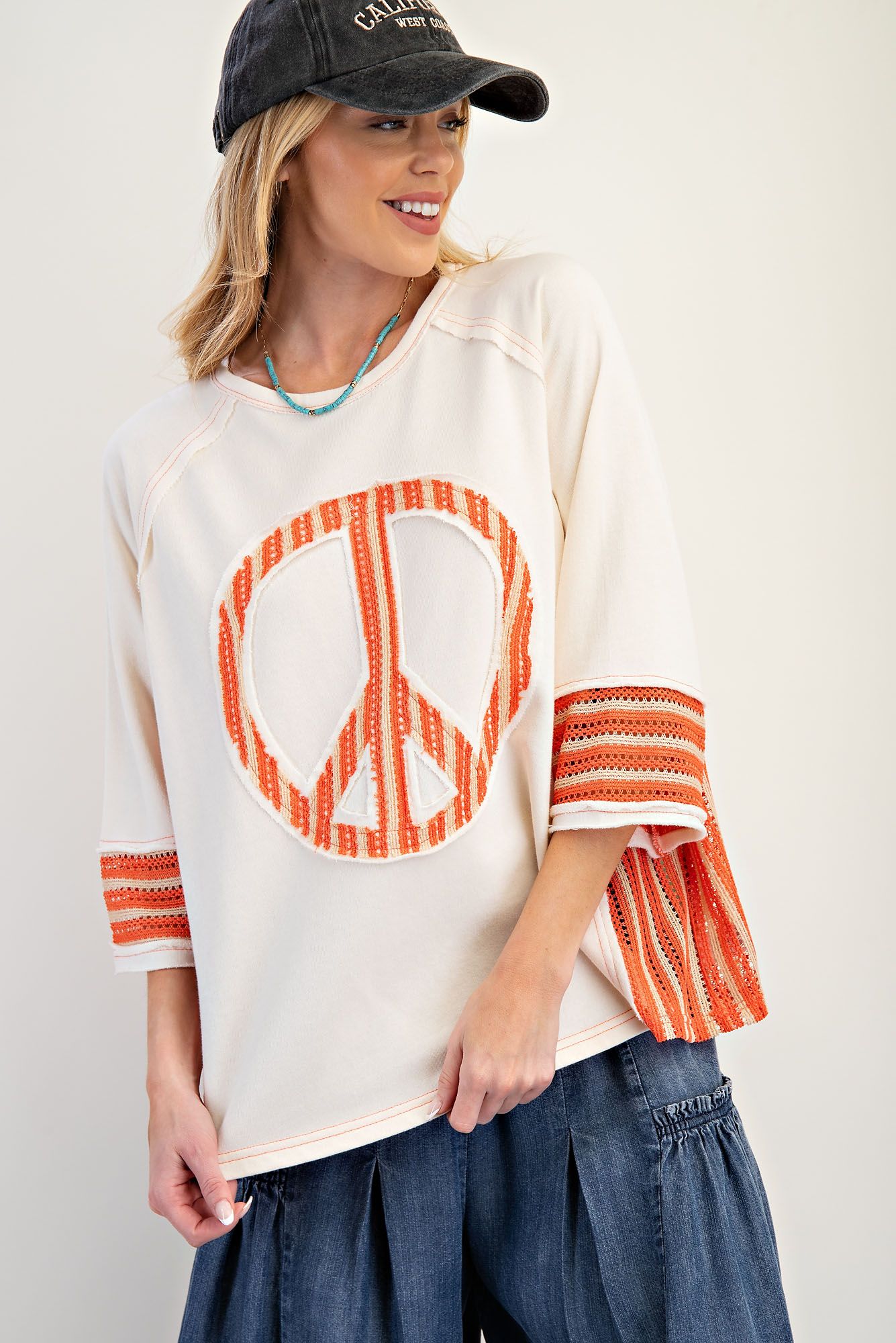 Peace Patch Soft Washed Terry Knit Pullover