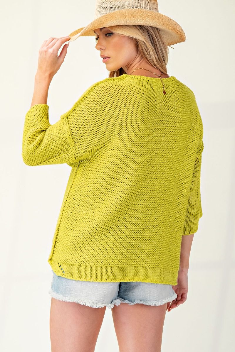 Half Sleeve Knitted Sweater Top
