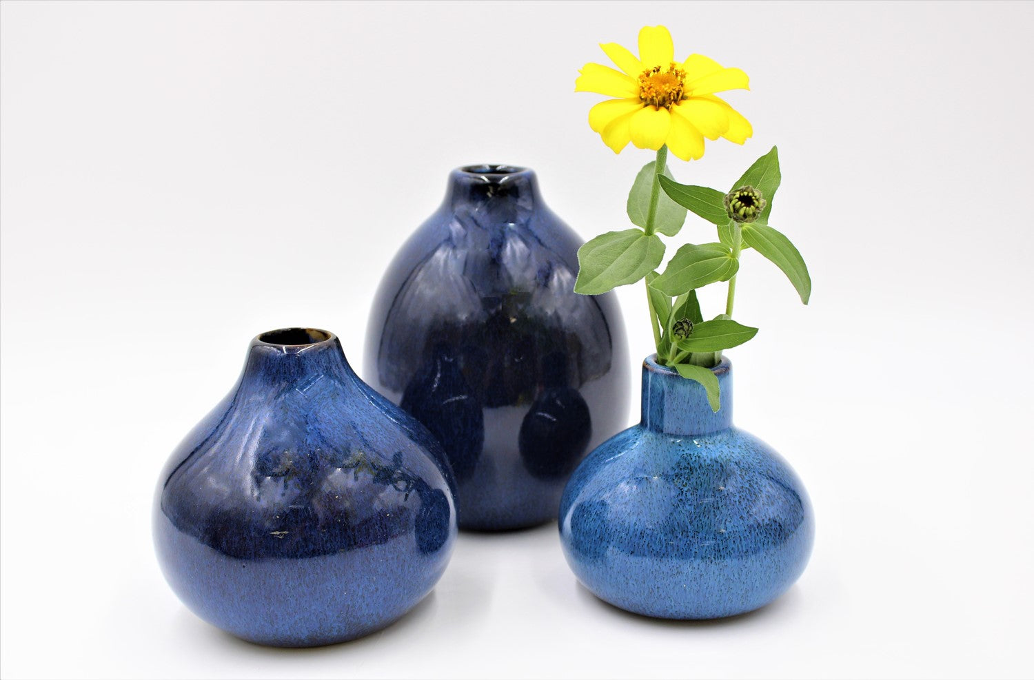 Ceramic Vase, Blue Reactive Glaze