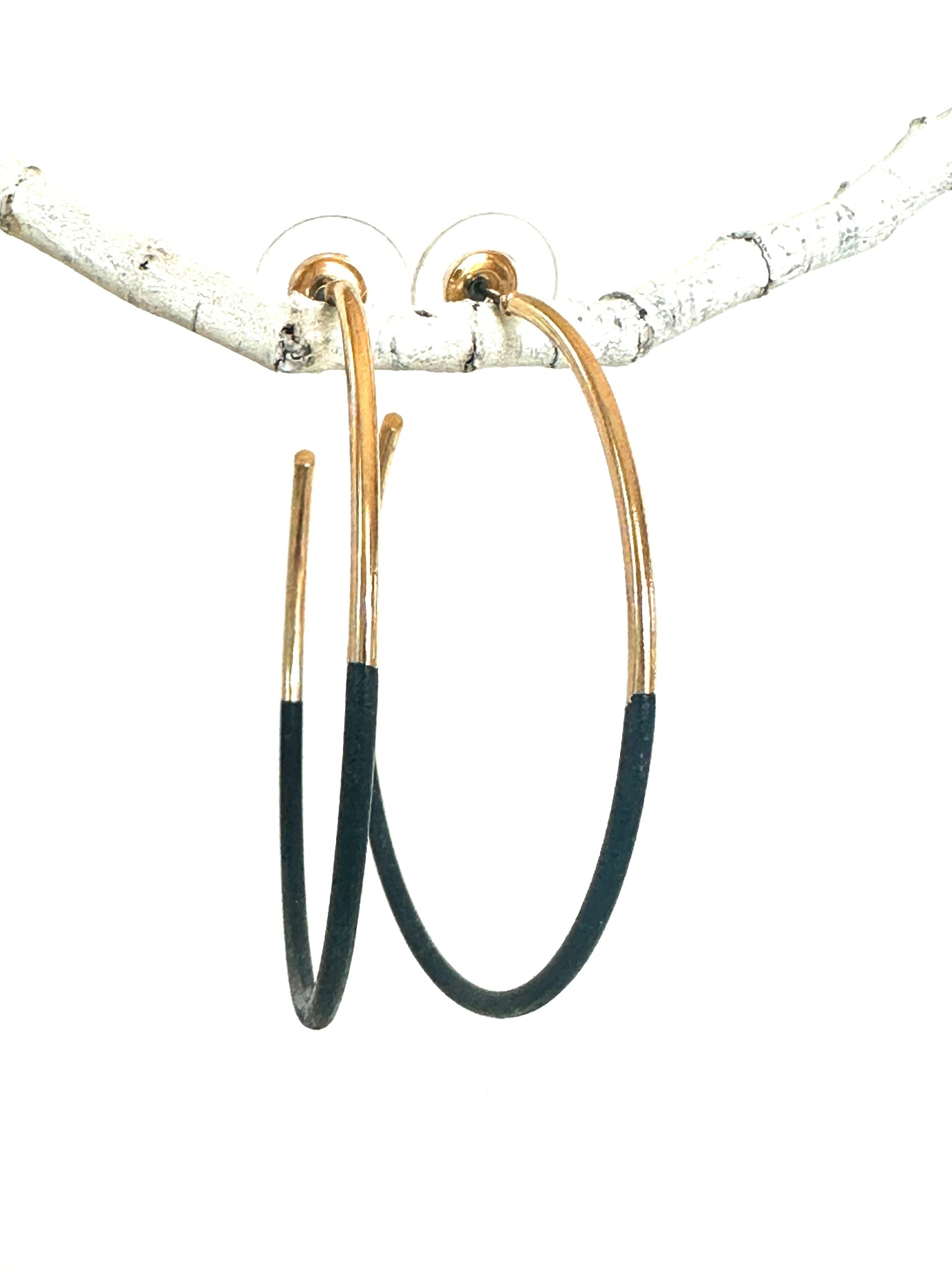 Black/Gold Hoops