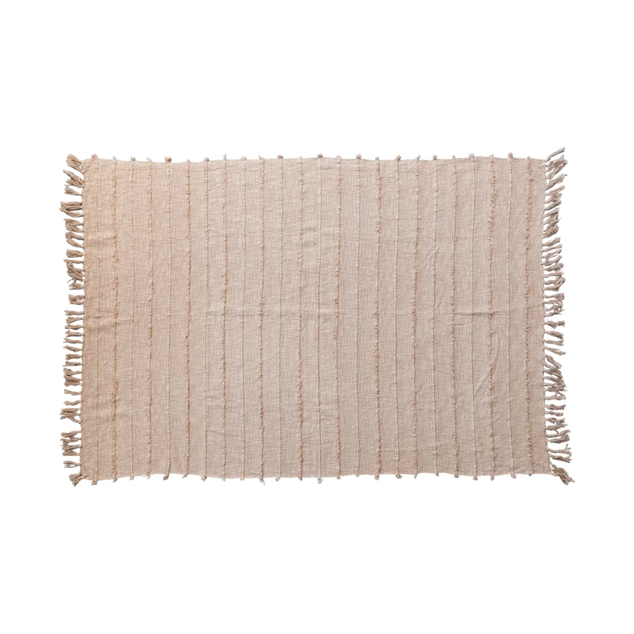 Stonewashed Woven Cotton Slub Throw