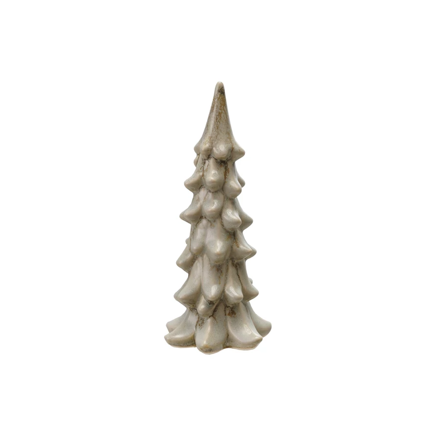 Stoneware Tree Light Green Reactive Glaze