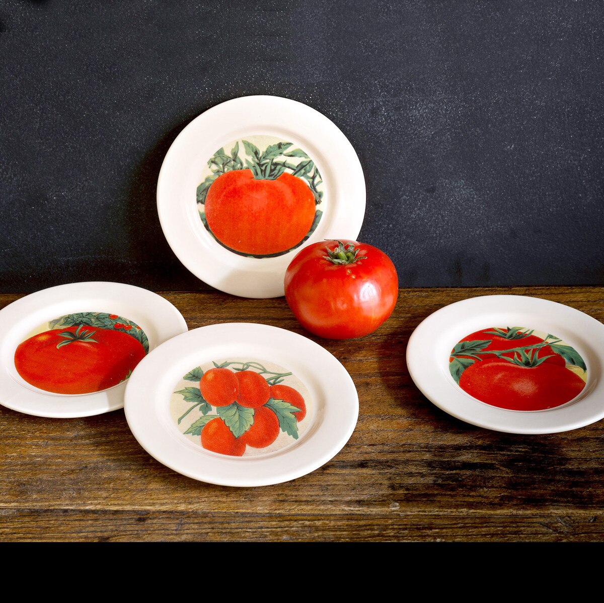 Set of 4 Tomato Appetizer Plate