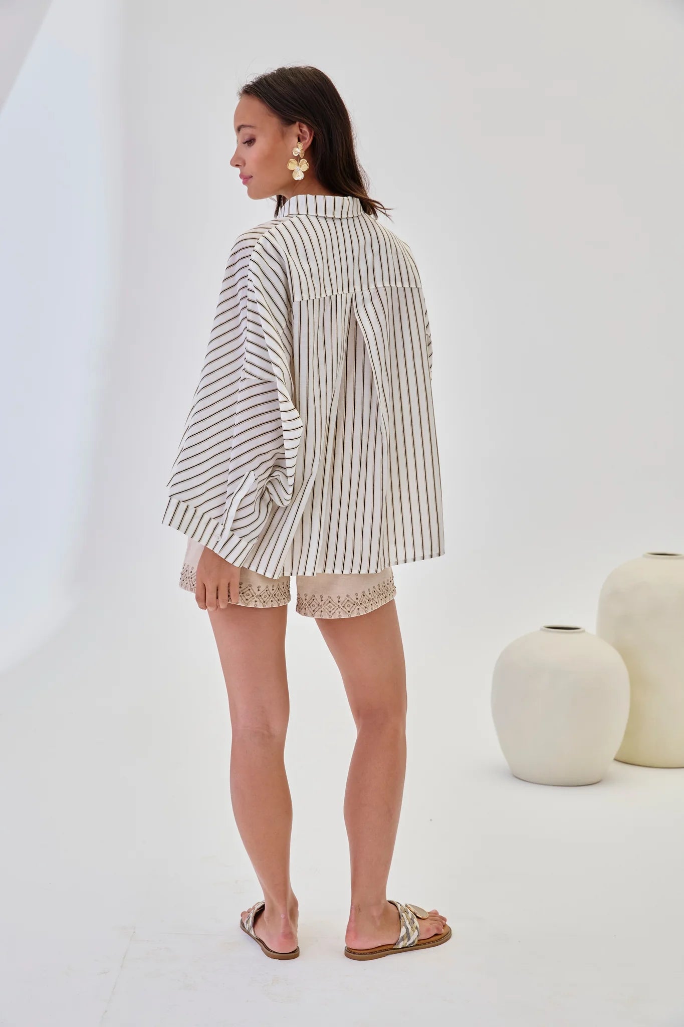 Oversized Pinstripe Blouse