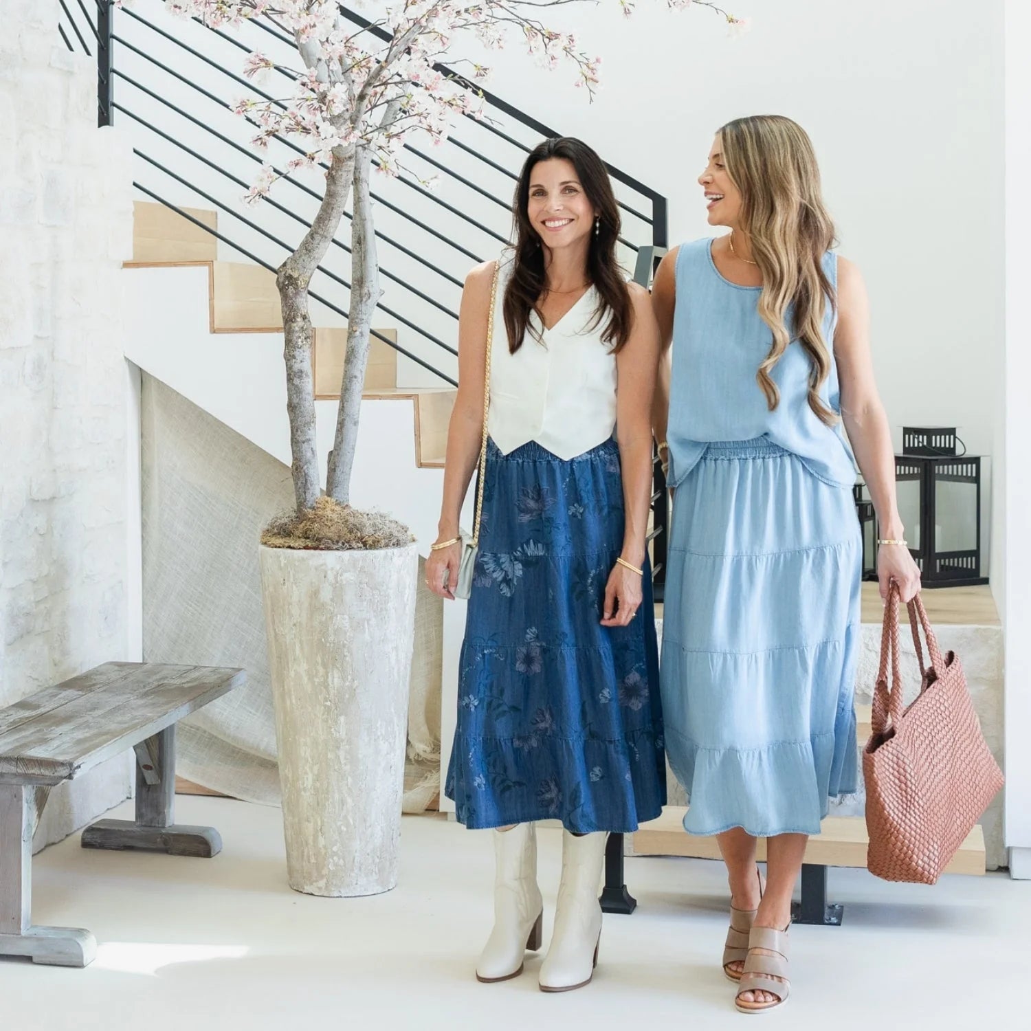 Lyocell Tiered Skirt