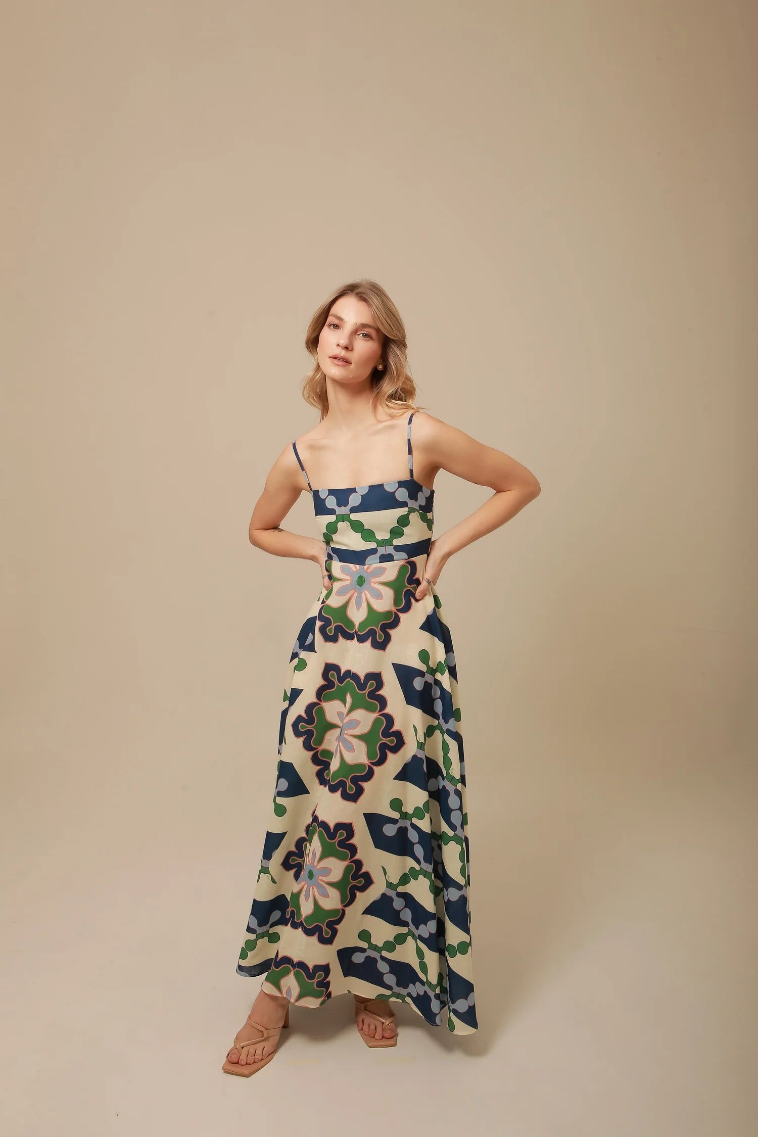 Geometrical Printed Dress