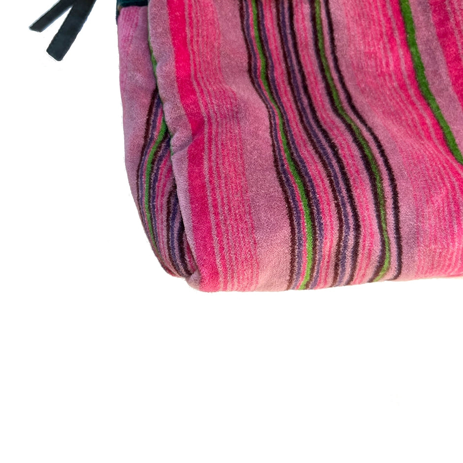 Napoli Velvet Pouch Hailey Stripe Pink
