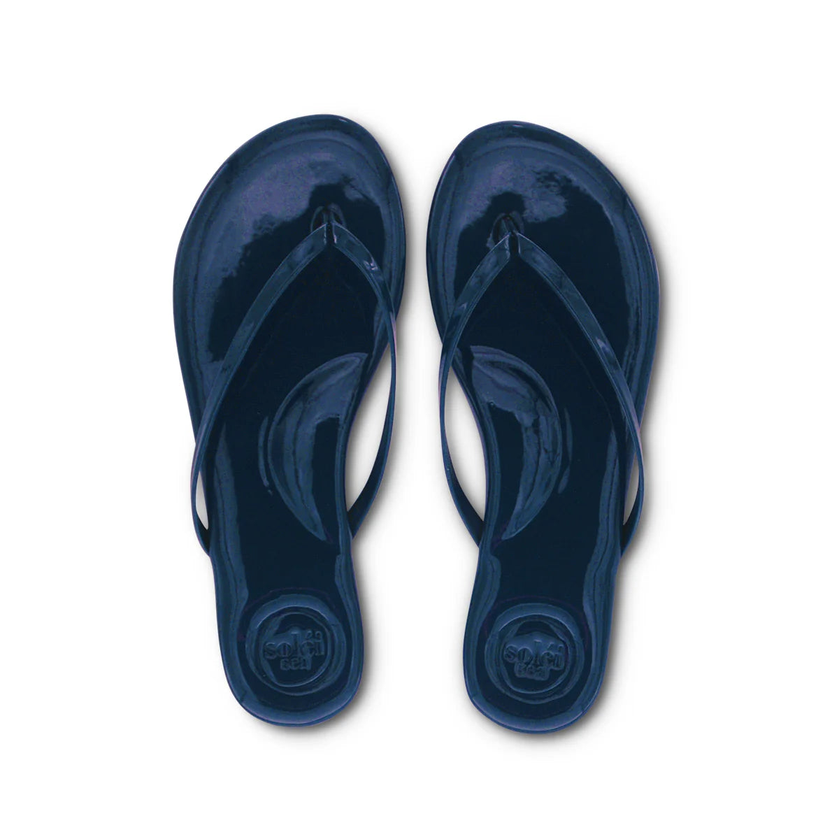 Indie Navy Patent Flip Flop