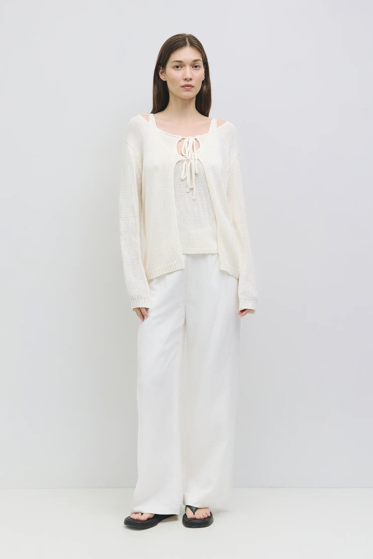Long Sleeve Front Tie Cardigan