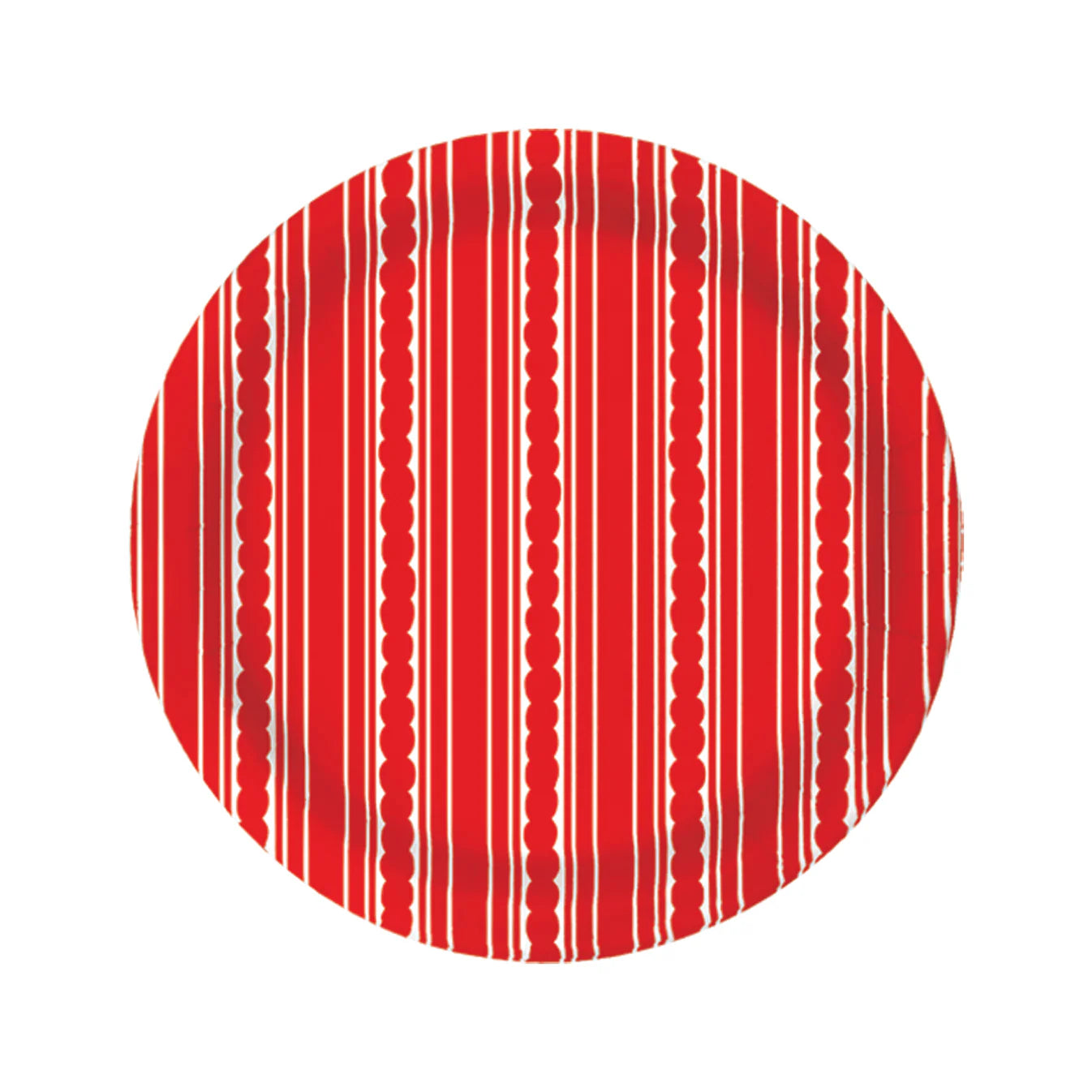 10" Red Stripe Heavy-duty Paper Plates