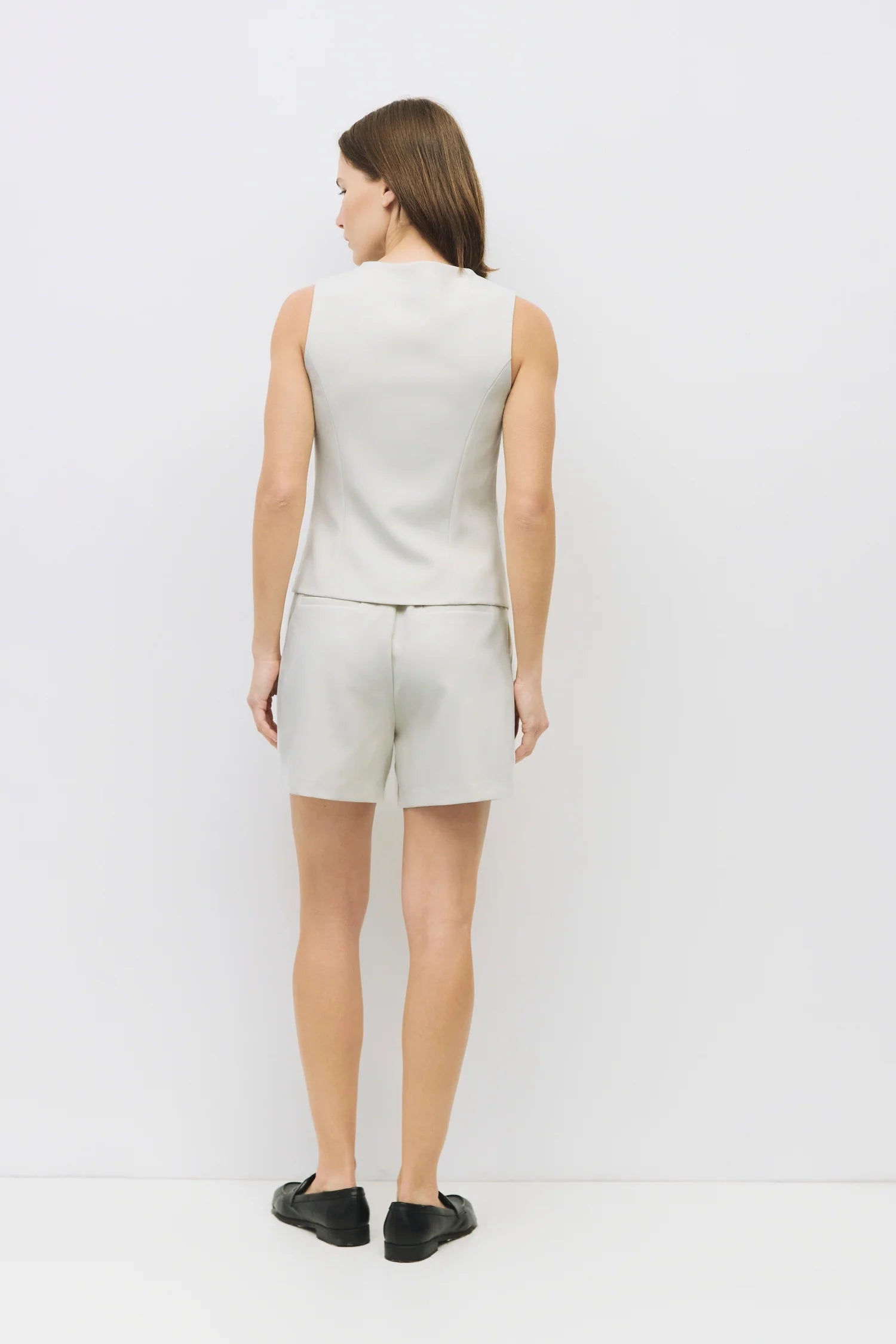 Tailored Pull-On Trouser-Style Shorts