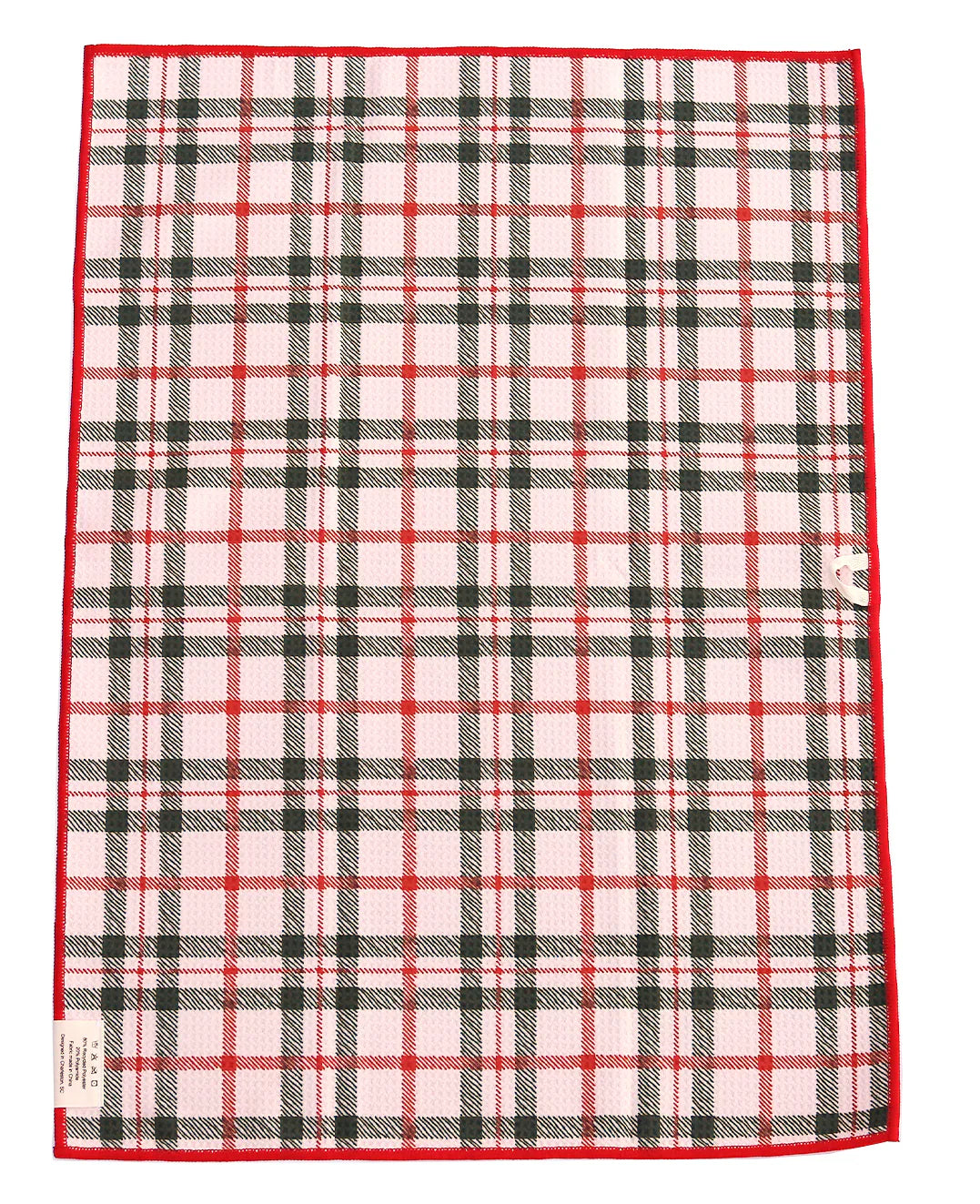 Red Tartan Microfiber Hand Towel