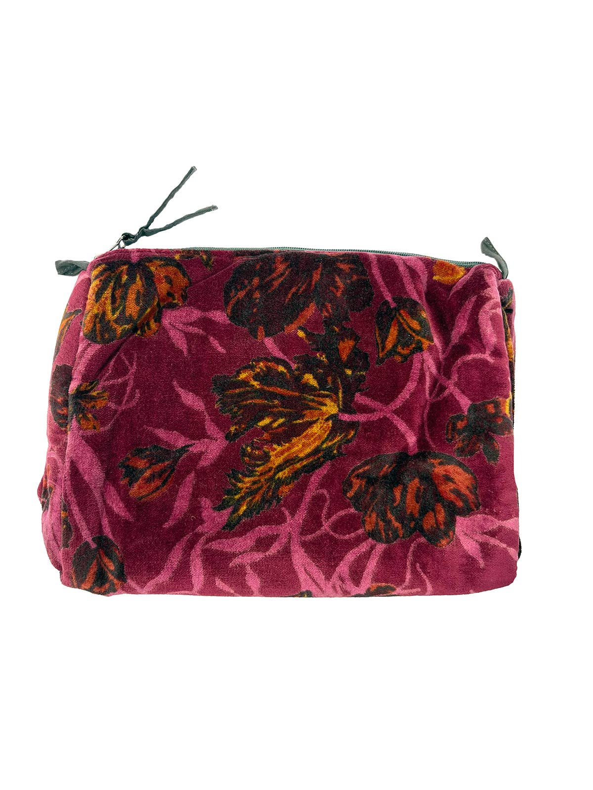 Rome Velvet Pouch Tulips Beet