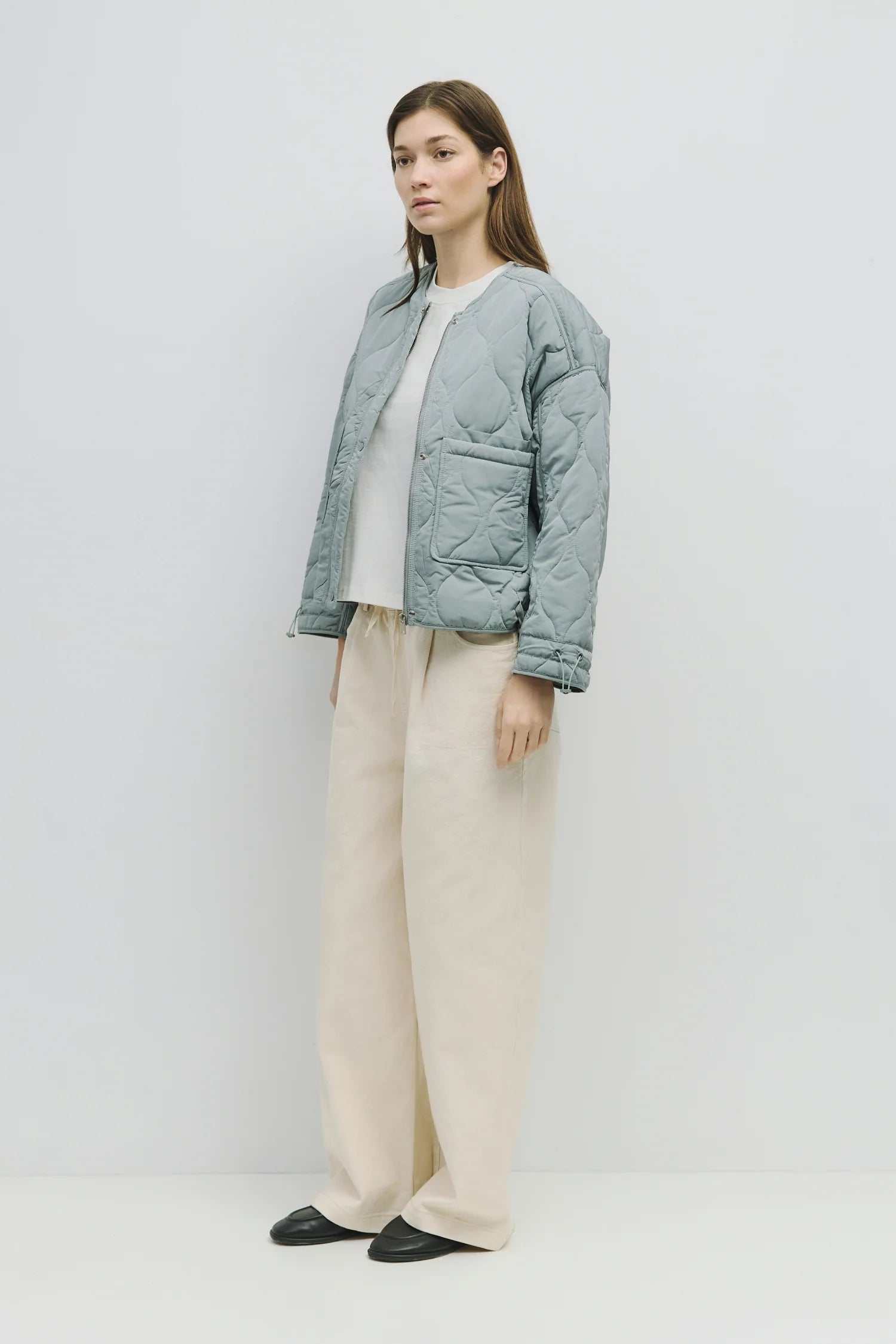 Quilted Jacket with Adjustable Cords