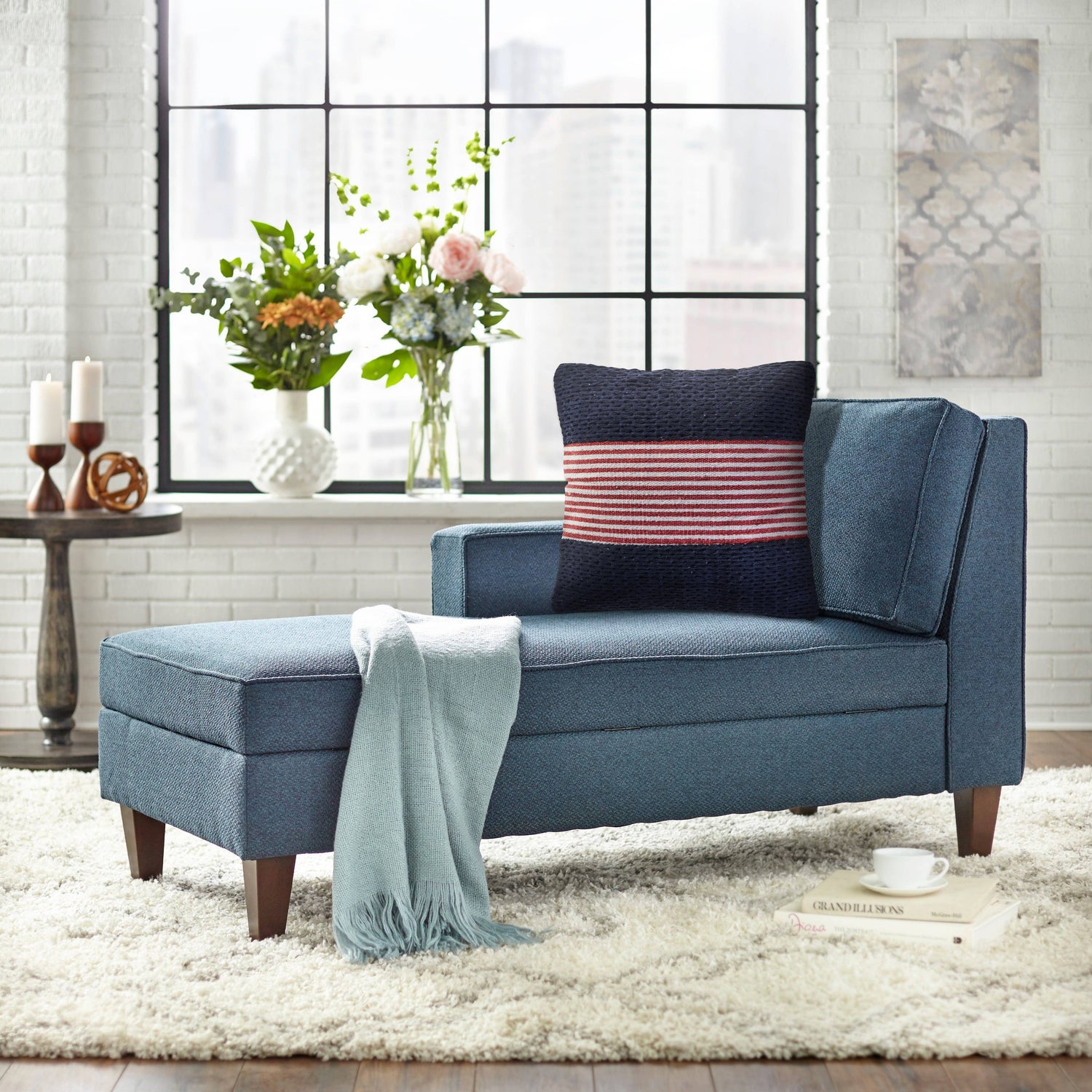 Nautical Striped Throw Pillow