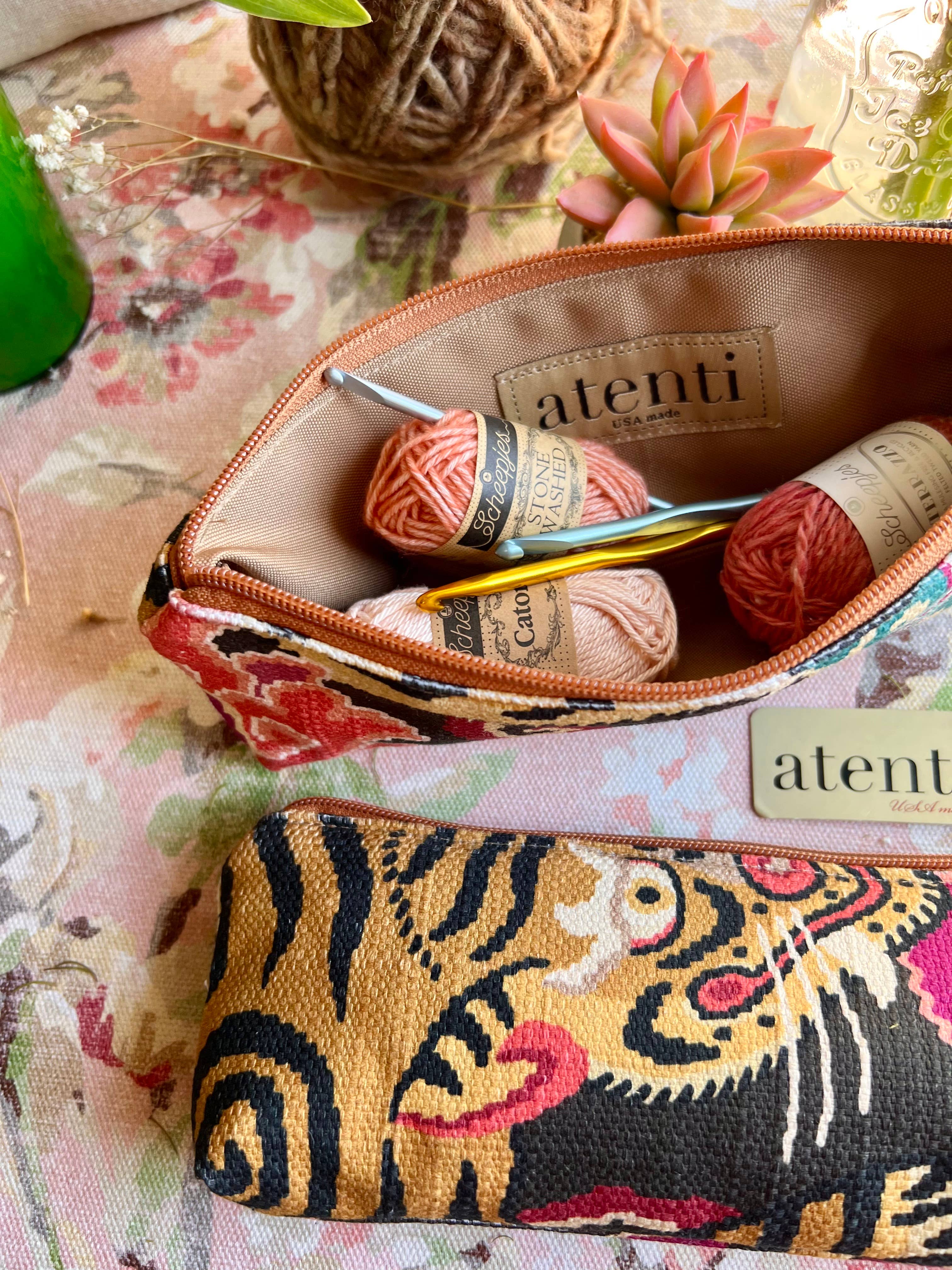 Tiger Floral Pouch