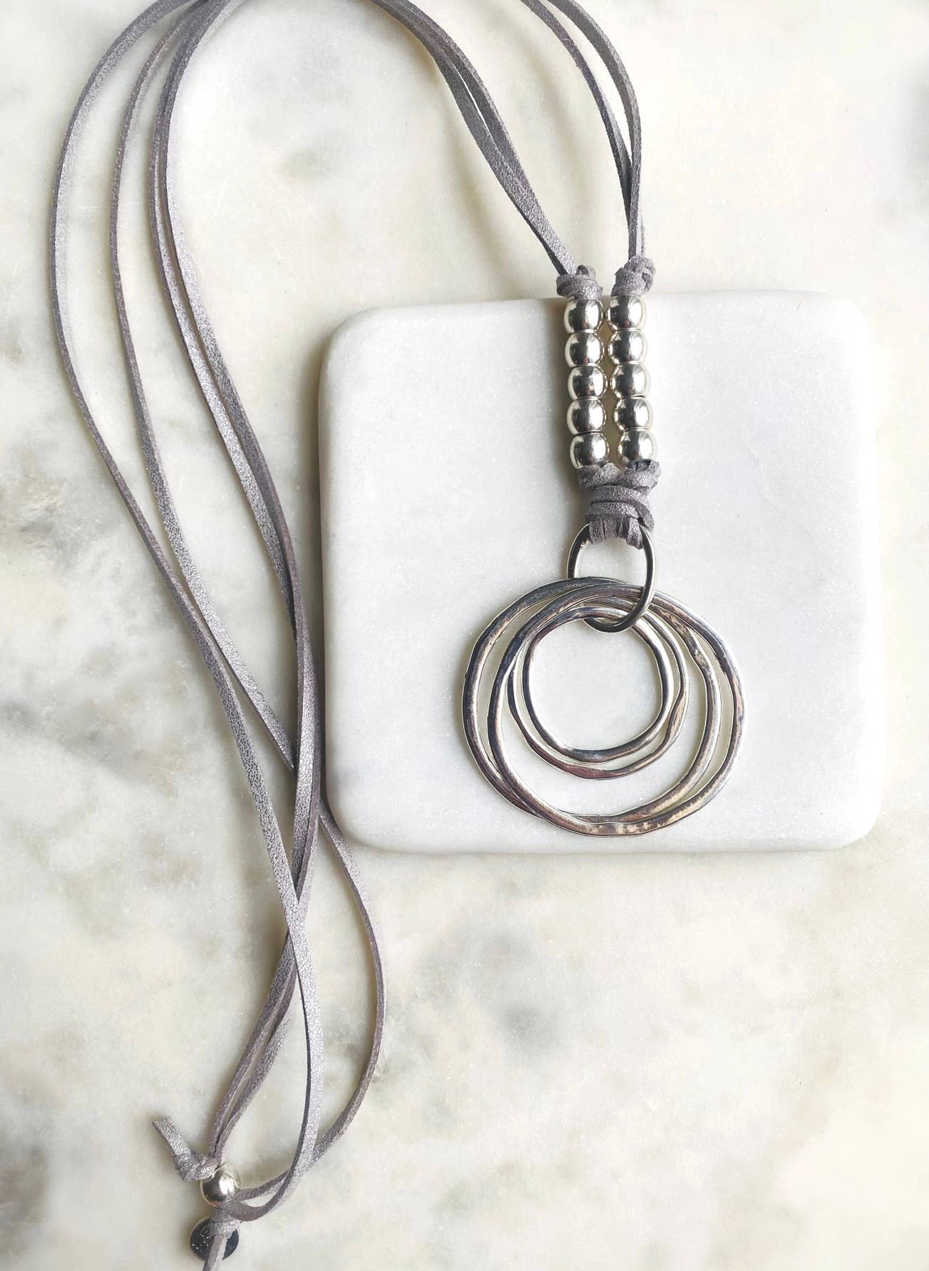 Going in Circles Silver Necklace
