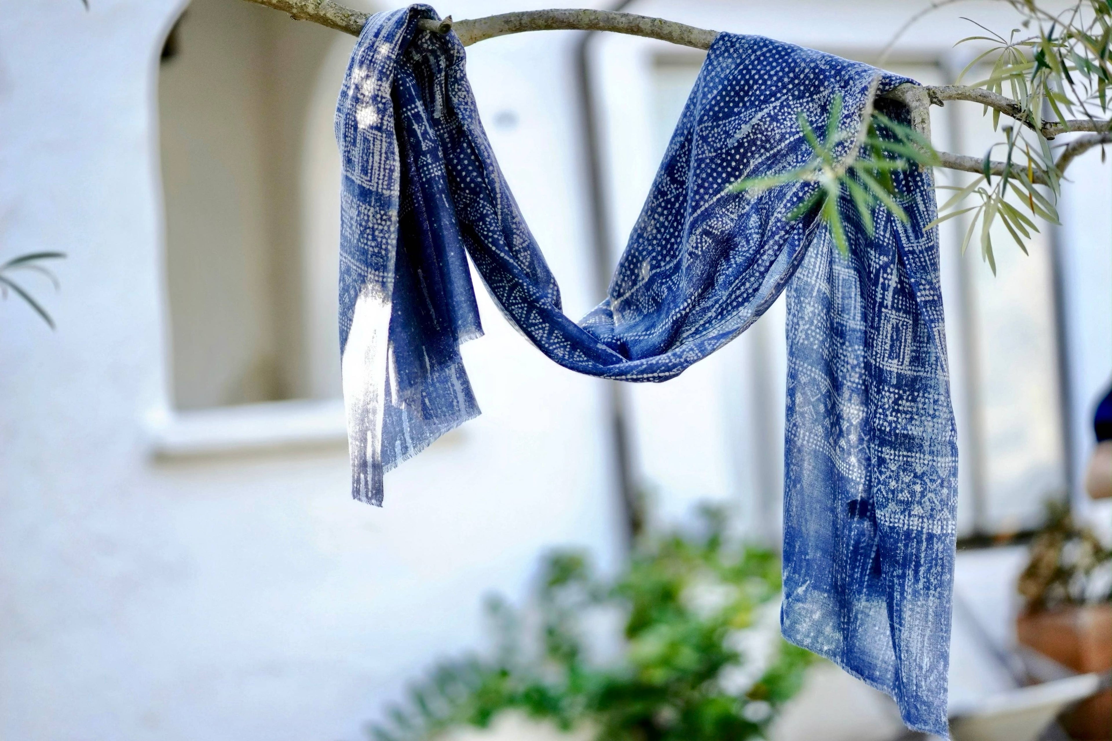 Veronique Geo Wool Silk Scarf