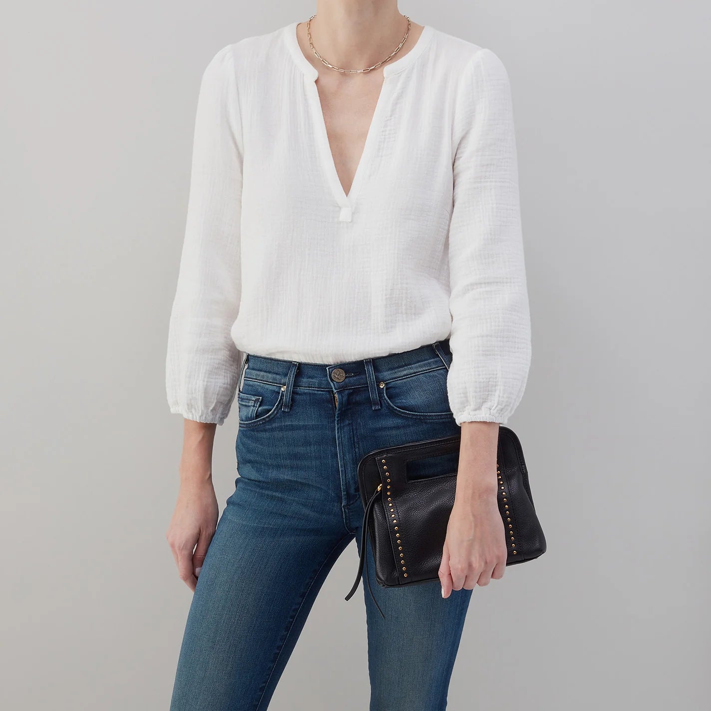 Ace Clutch In Pebbled Leather