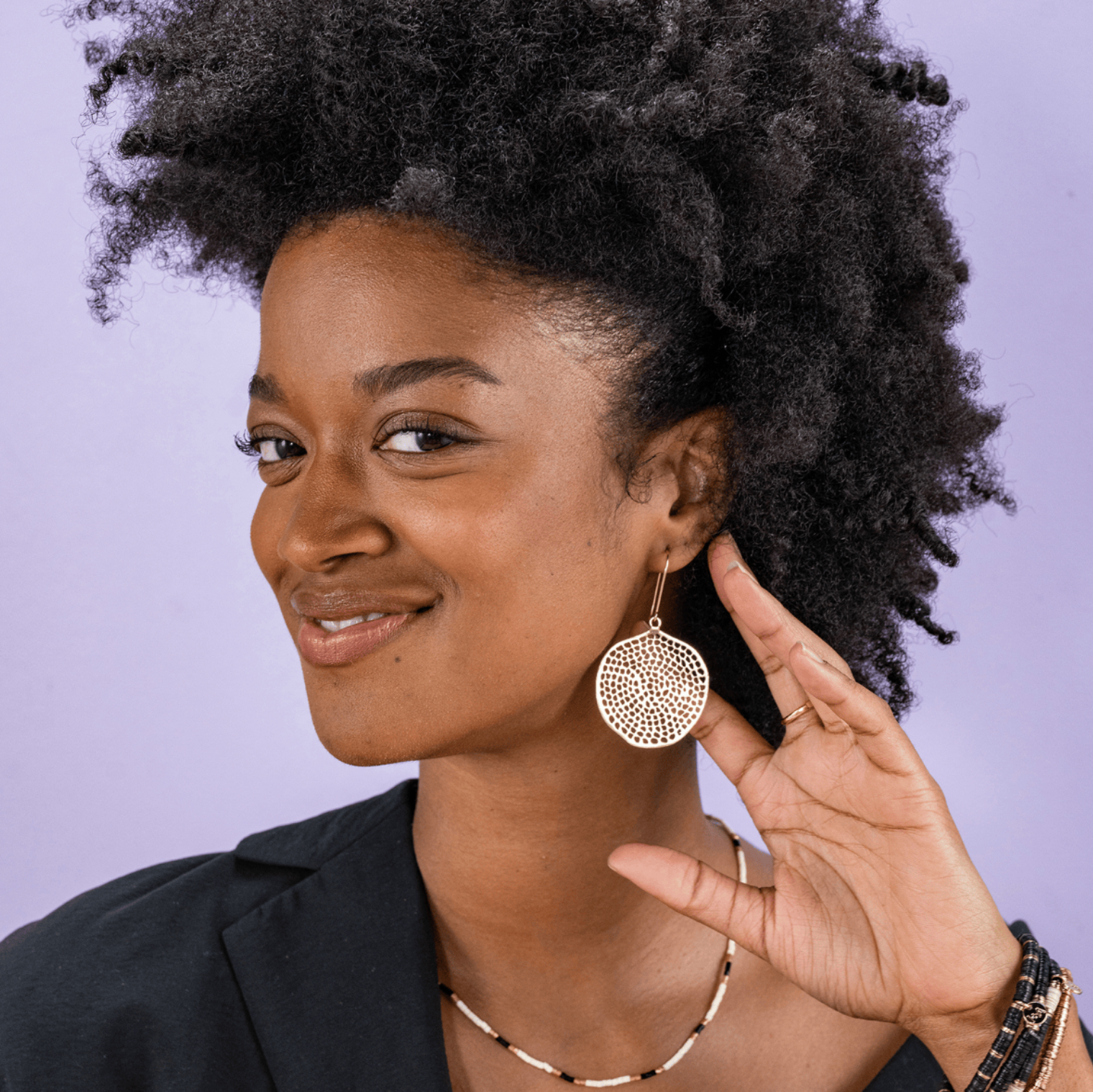 Gretchen Large Circle with Holes Earrings