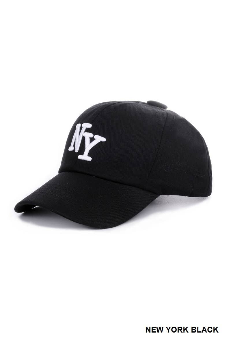 City Logo Embroidered Monogram Baseball Cap