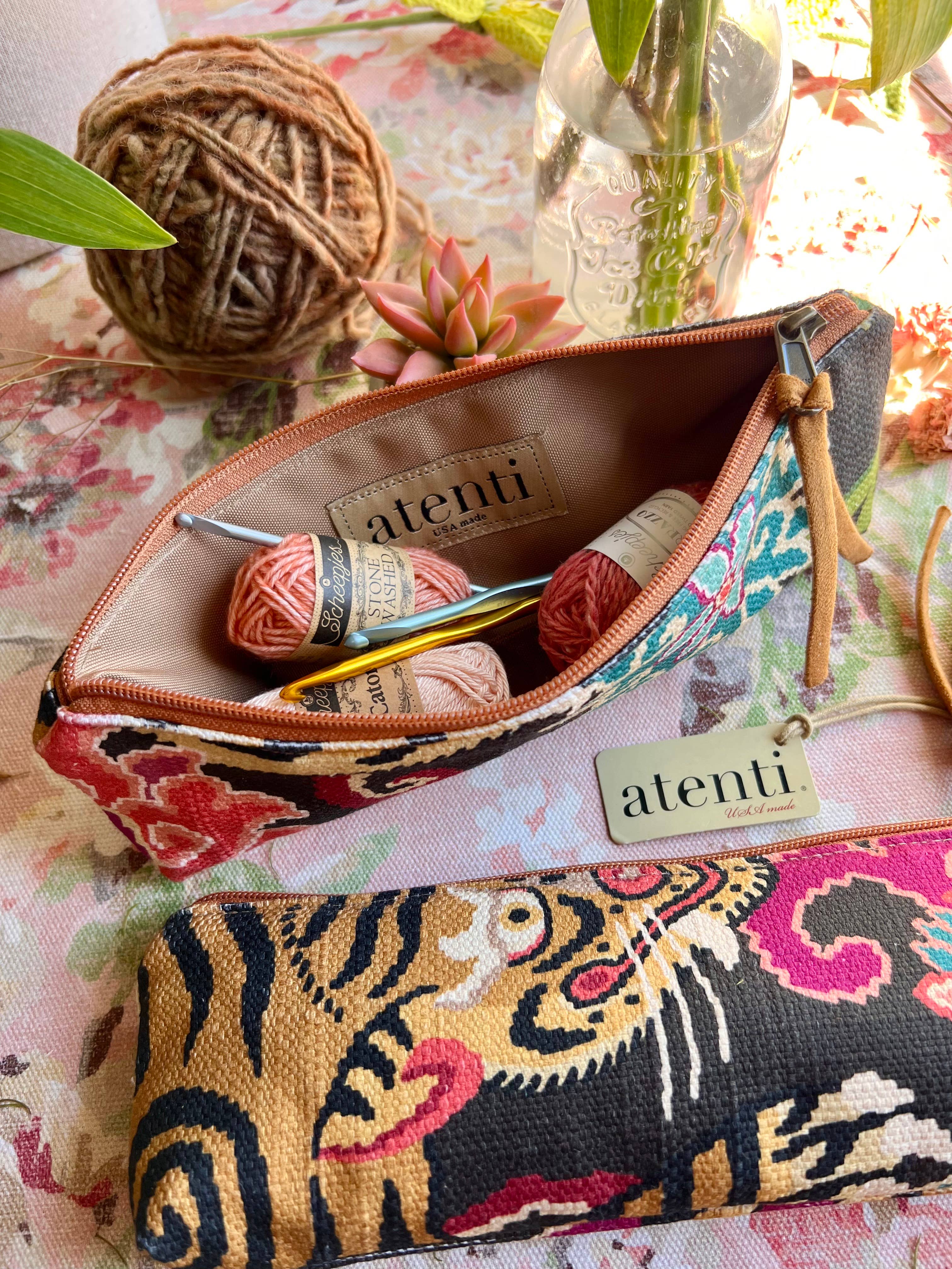 Tiger Floral Pouch