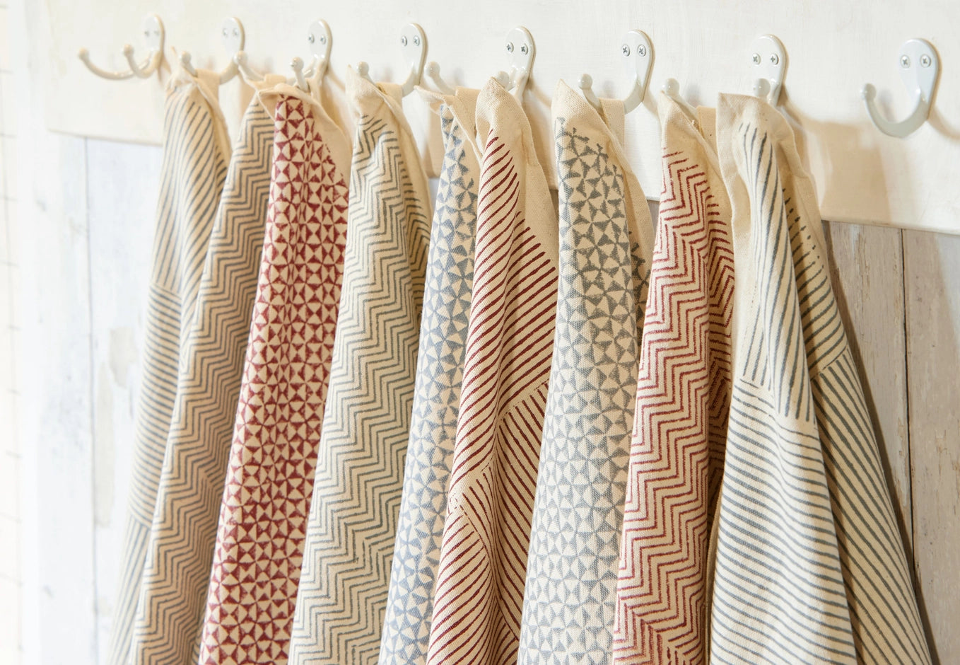 Bungalow - Blue Kitchen Towel, Hand Block Printed Cotton