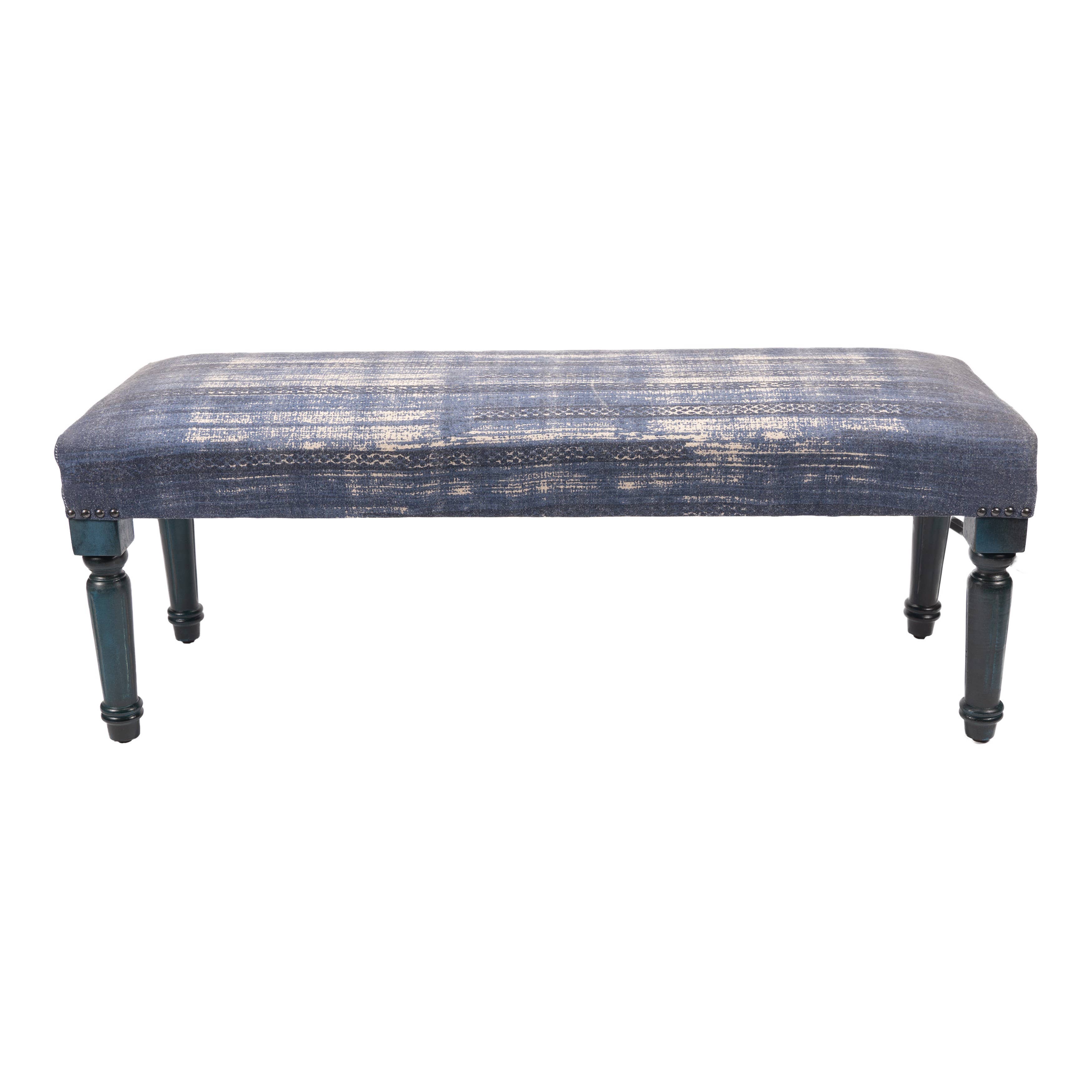 Antique Blue Simple Living Indoor Bench