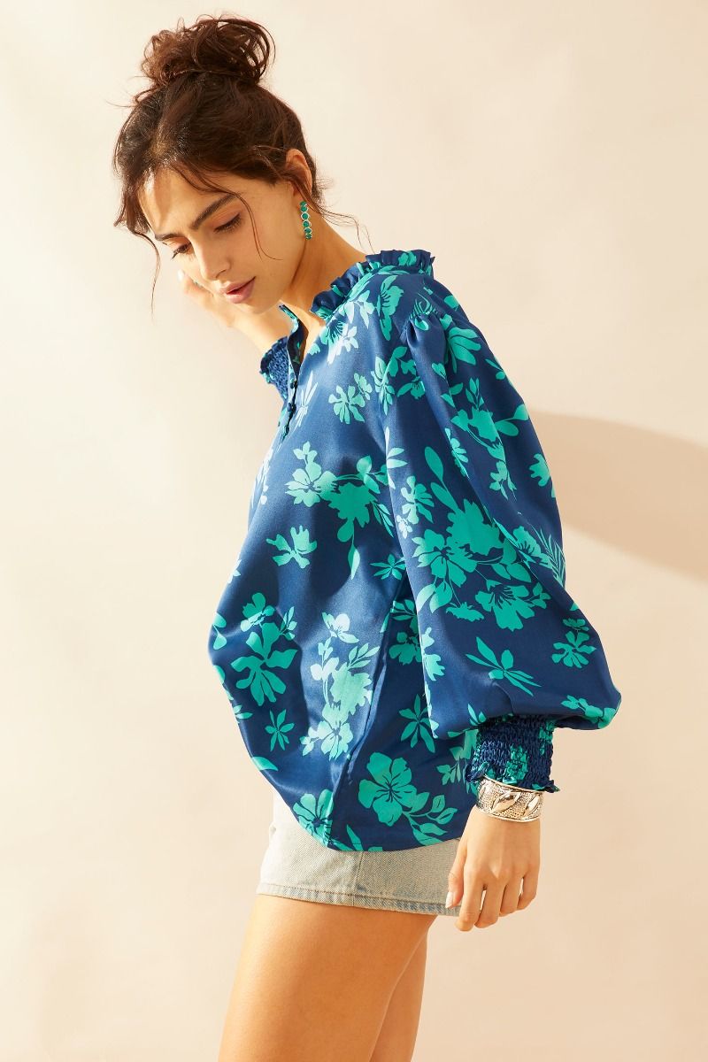 Thea Rae Top in Blue