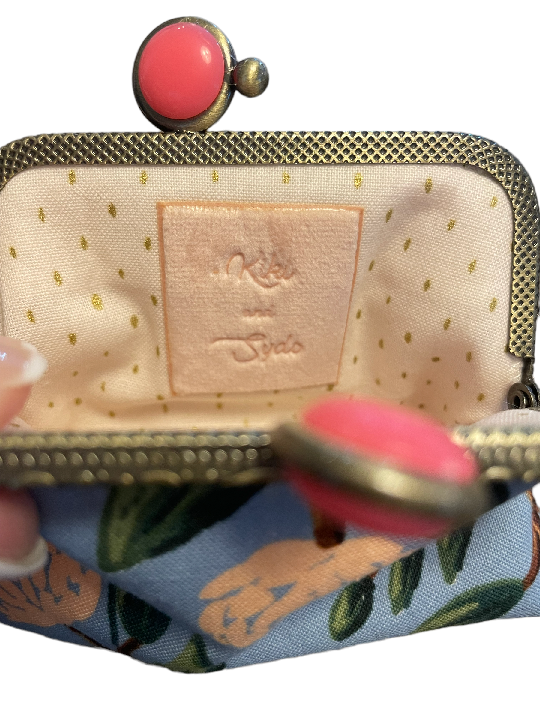 Herb Garden in Mint Mini Clutch Coin Purse