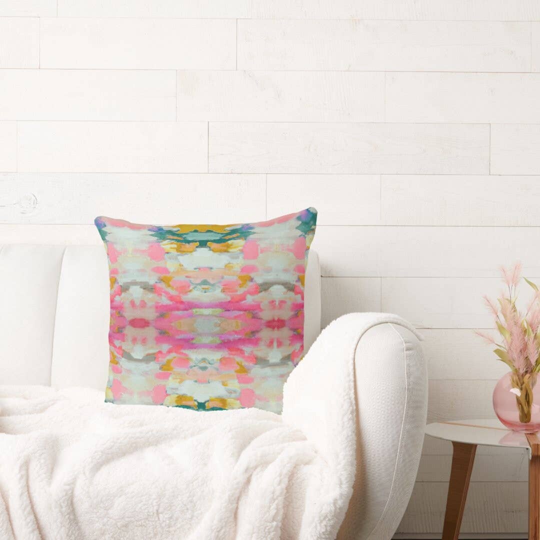 Layla Decorative Abstract Modern Art Painted Print Pillow