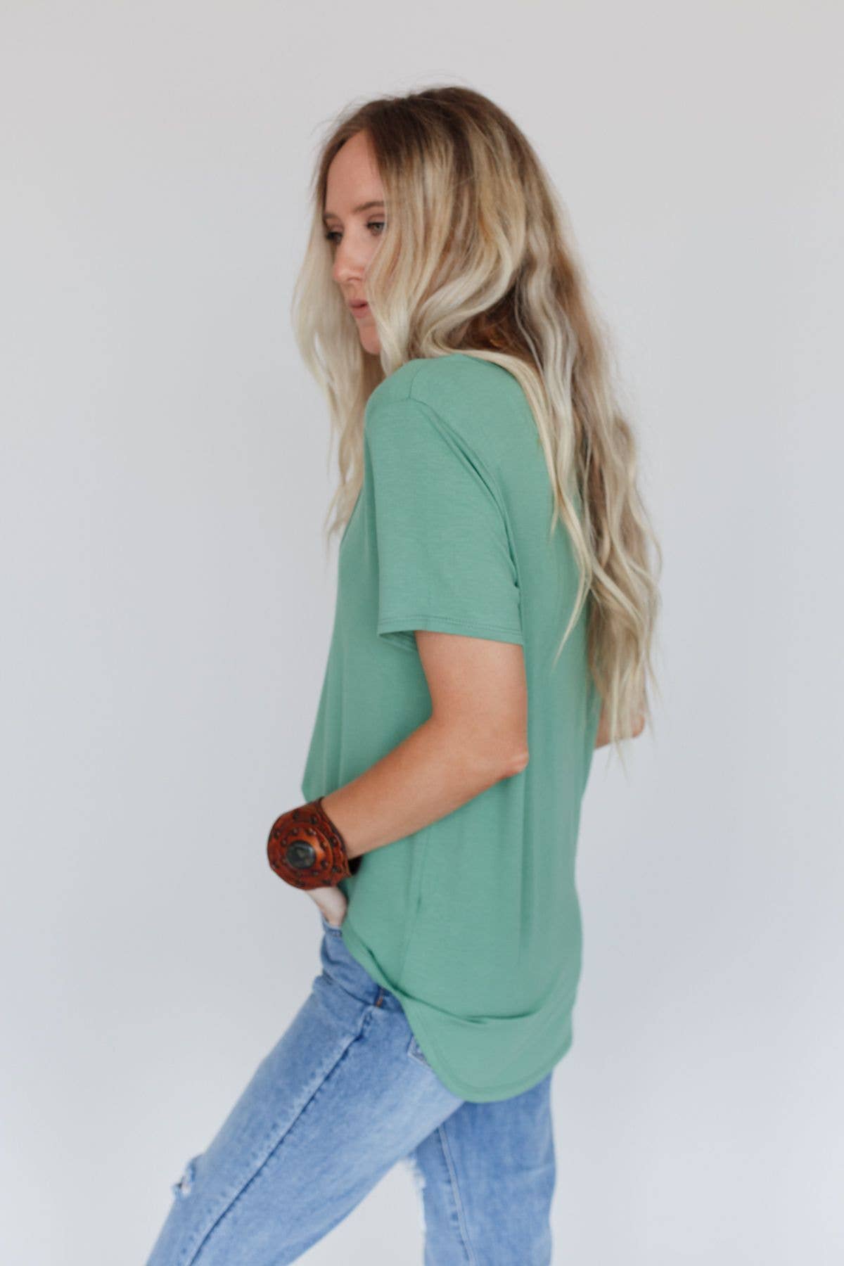 Scoop Neck Bralette Tee