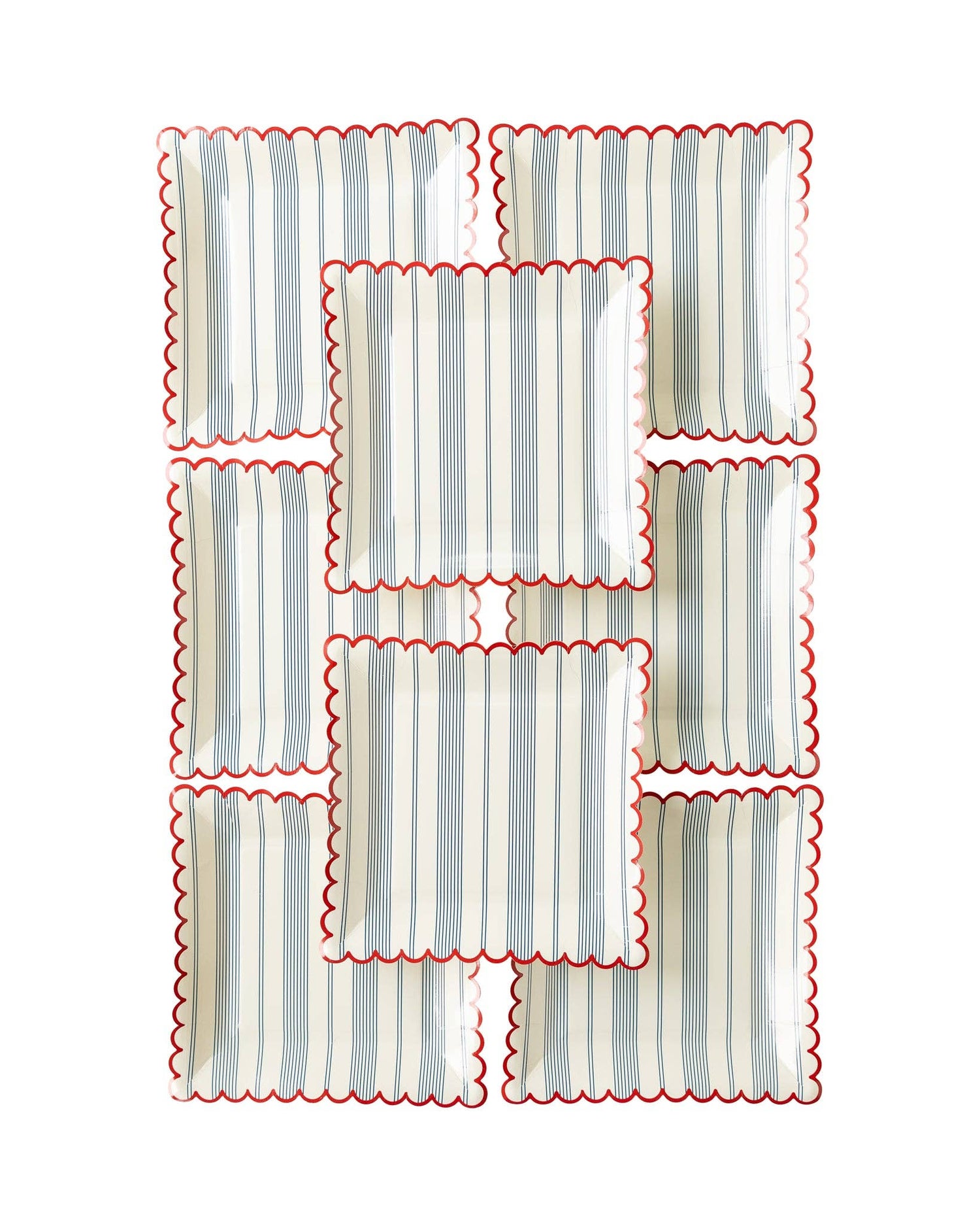 Striped Scallop Plates