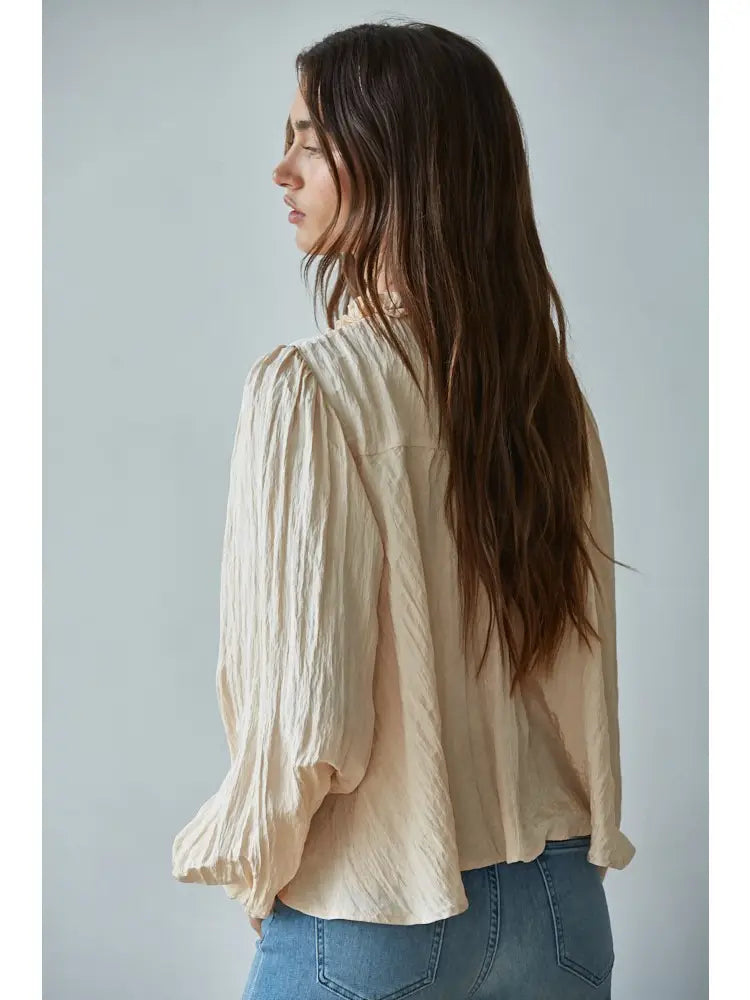 Vintage Bloom Sheer Lace Blouse