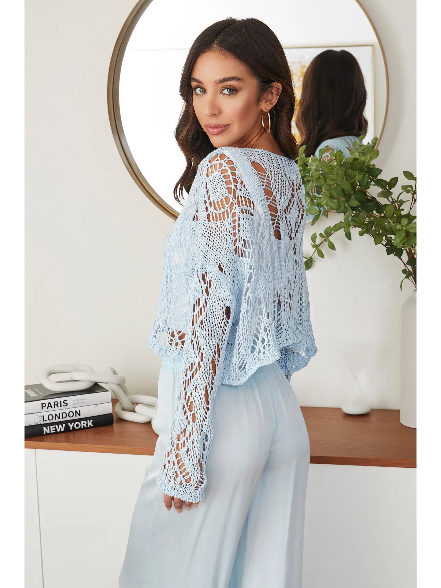 Scoop Neck Open Crotchet Top