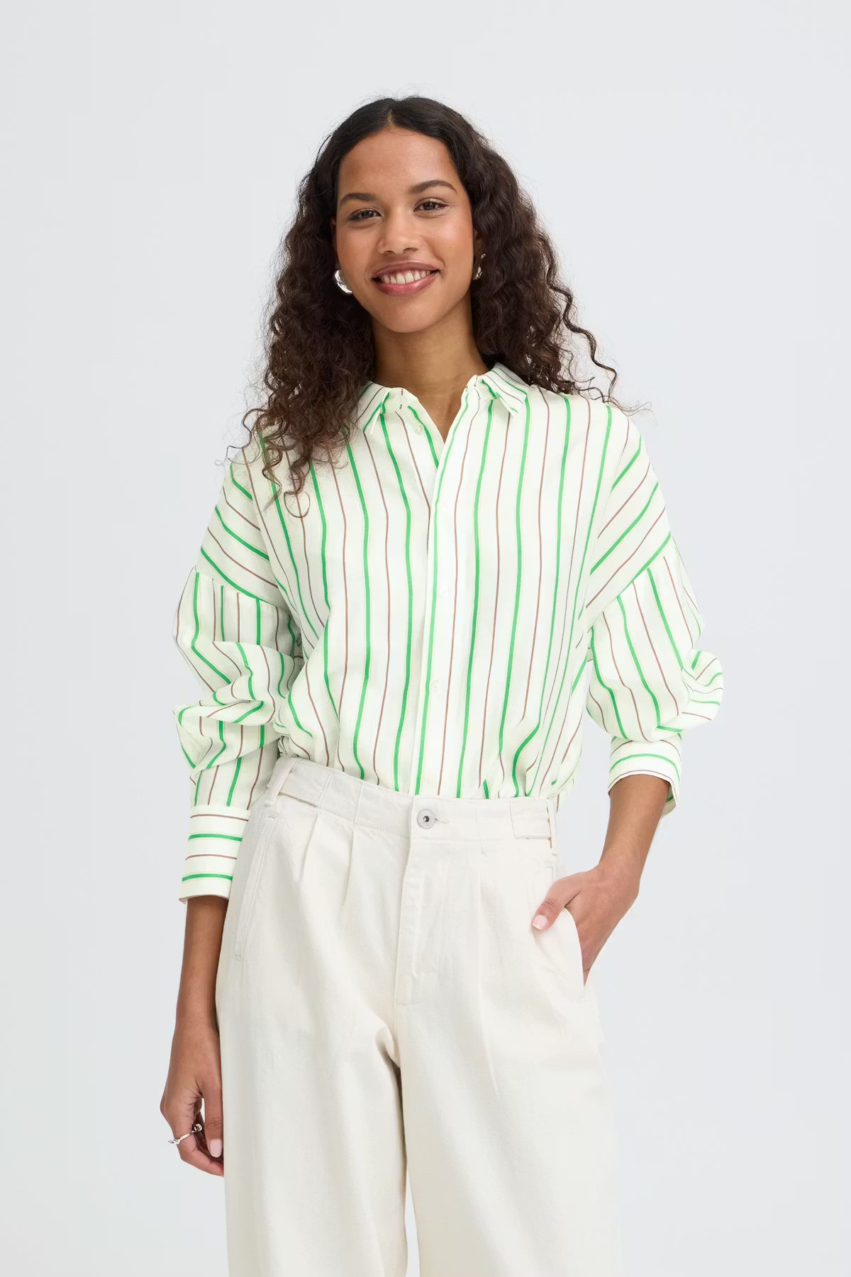 Relaxed Striped Button-Down