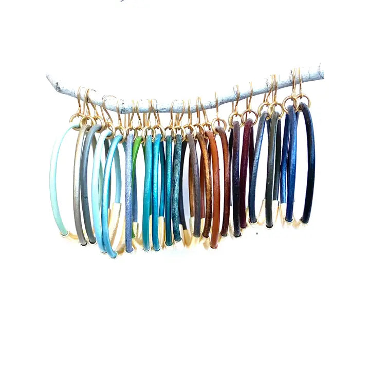 Leather Hoops