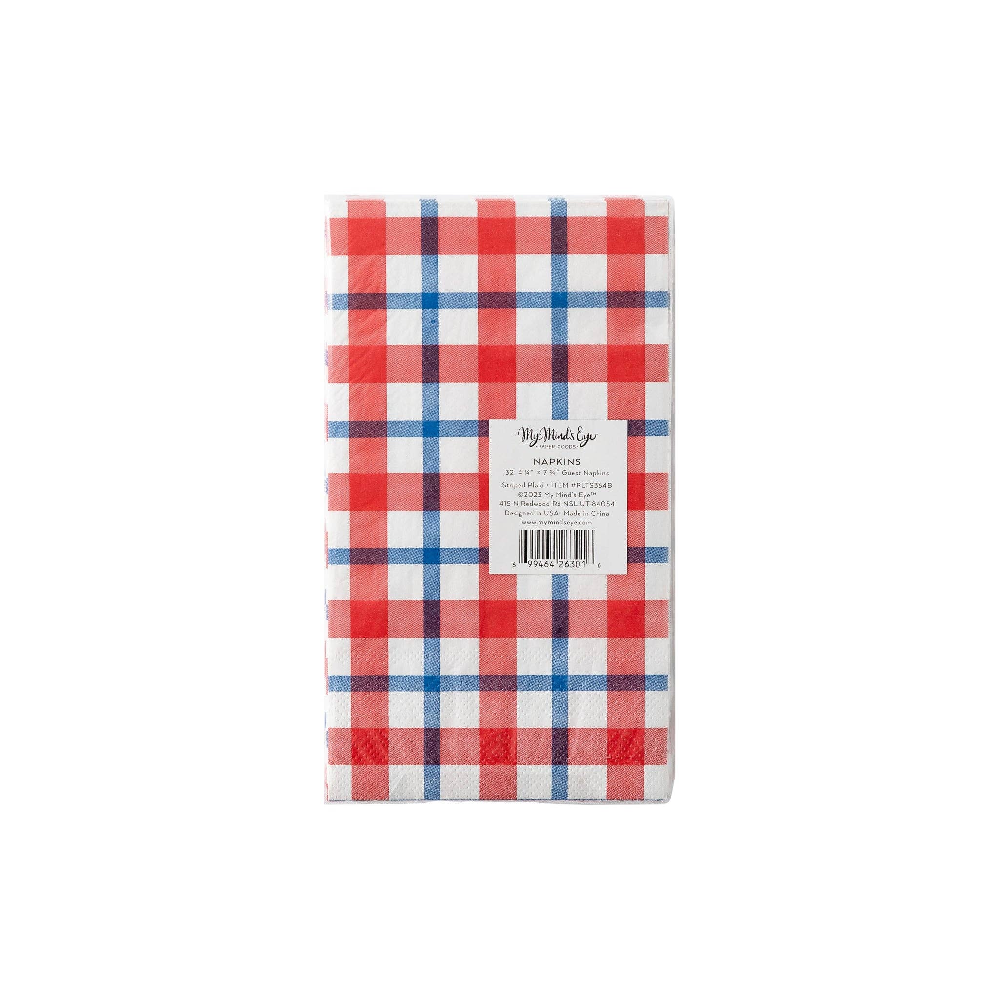 Striped Plaid Paper Guest Towel Napkin